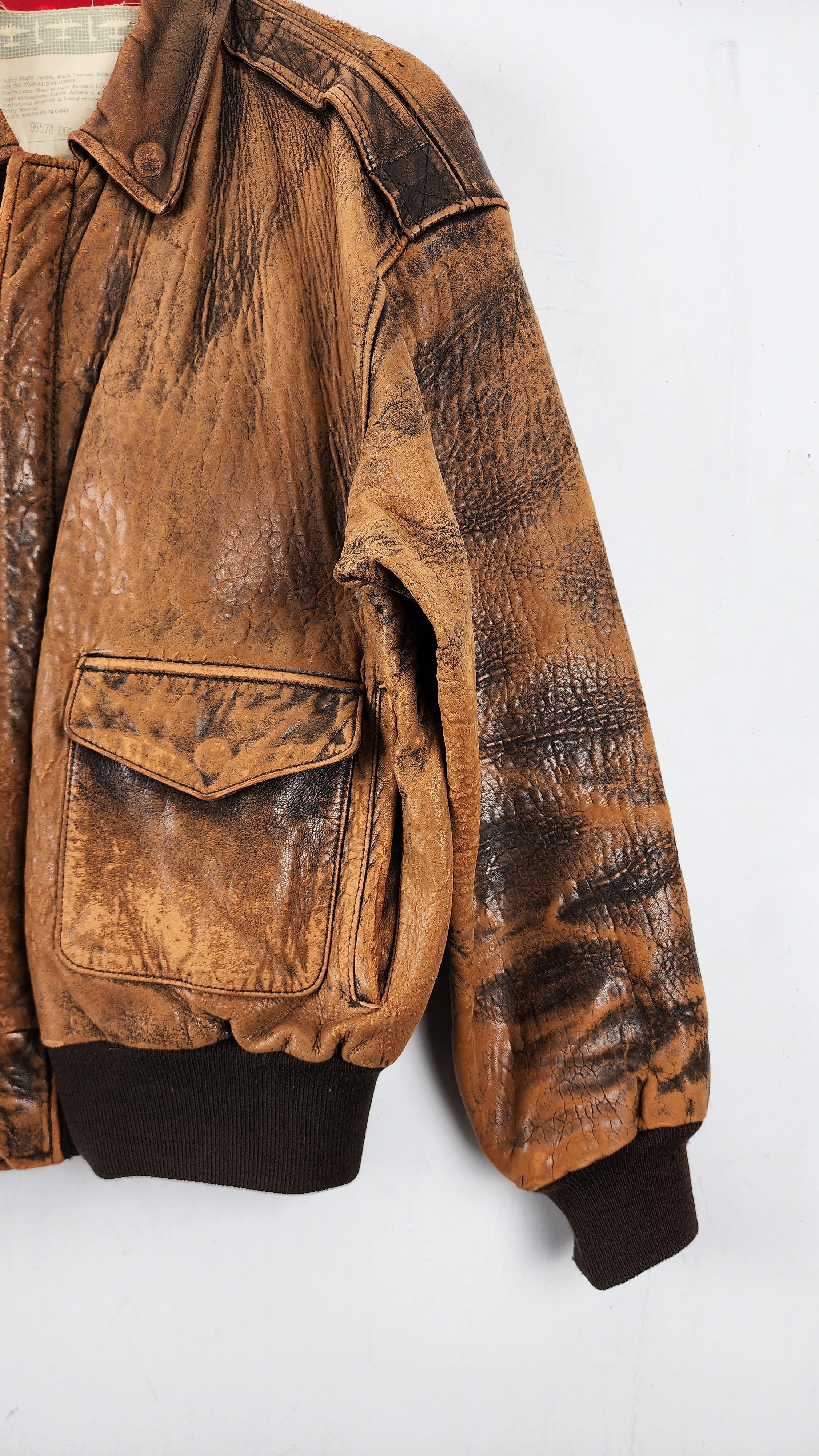 Honey colored store leather vintage gap jacket