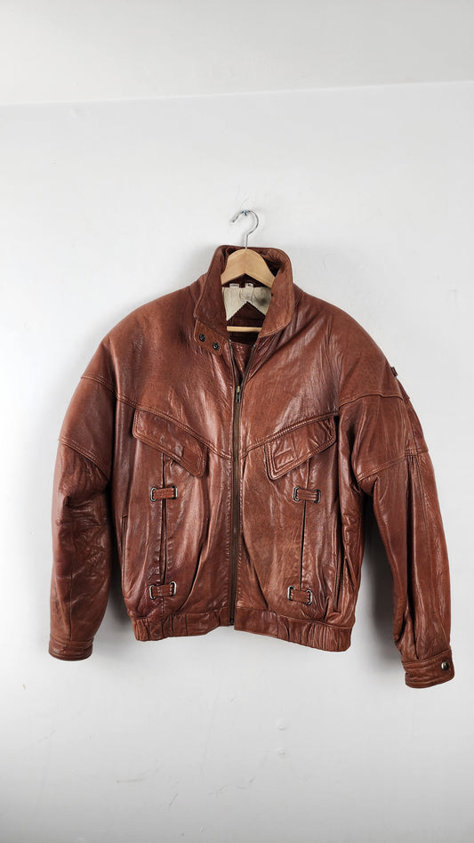 Vintage CHIA Brown Leather Jacket