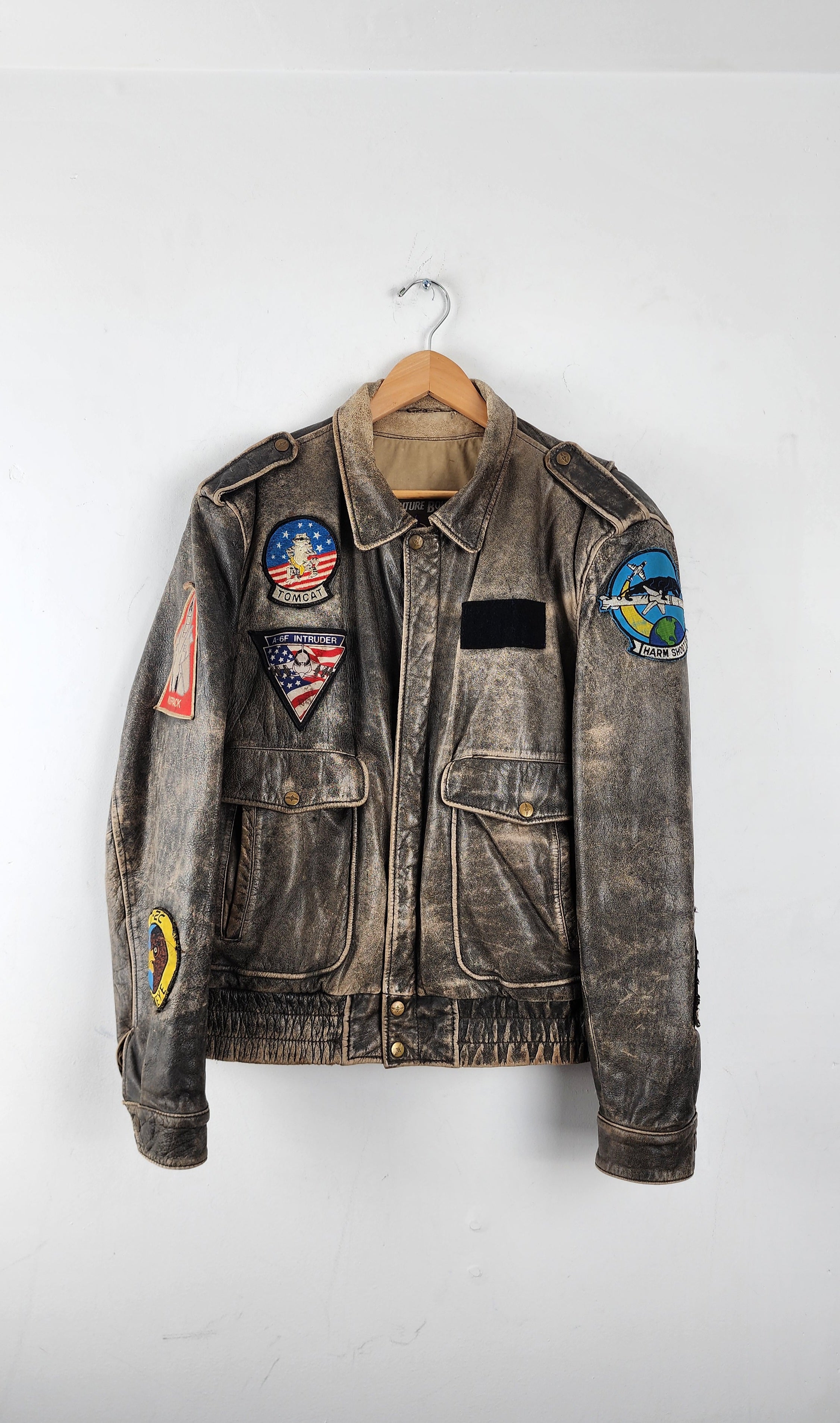 90s Adventure Bound Vintage Brown Jacket with Patches – The Igala NYC