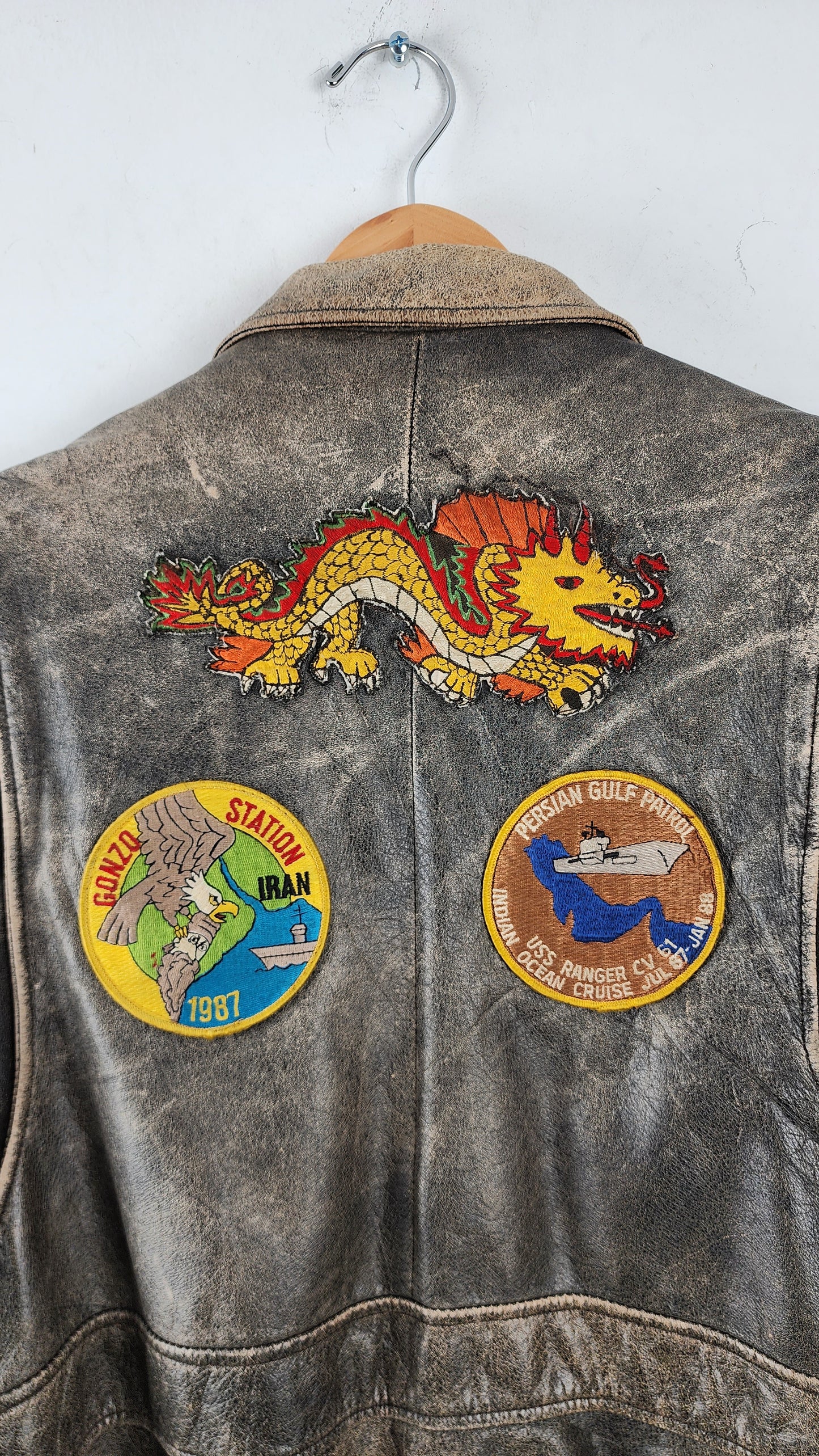 90s Adventure Bound Vintage Brown Jacket with Patches