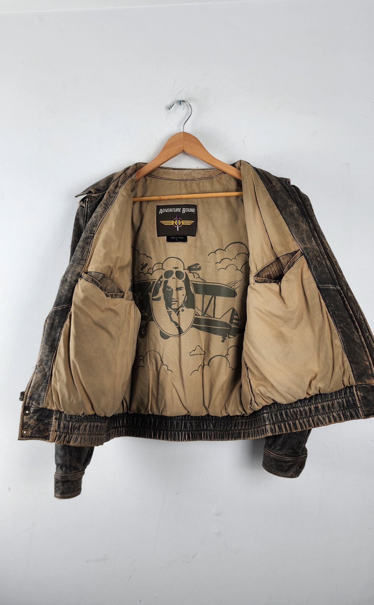 90s Adventure Bound Vintage Brown Jacket with Patches