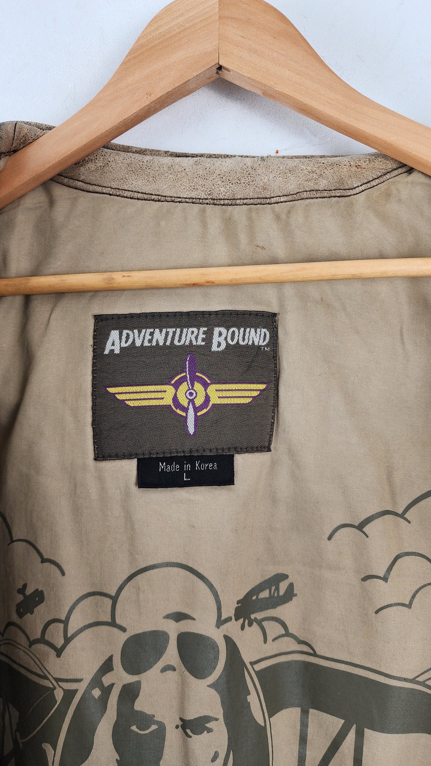 90s Adventure Bound Vintage Brown Jacket with Patches