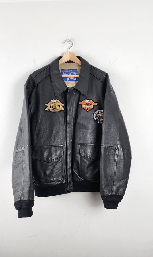 Vintage Airborne Military Jacket with Patches