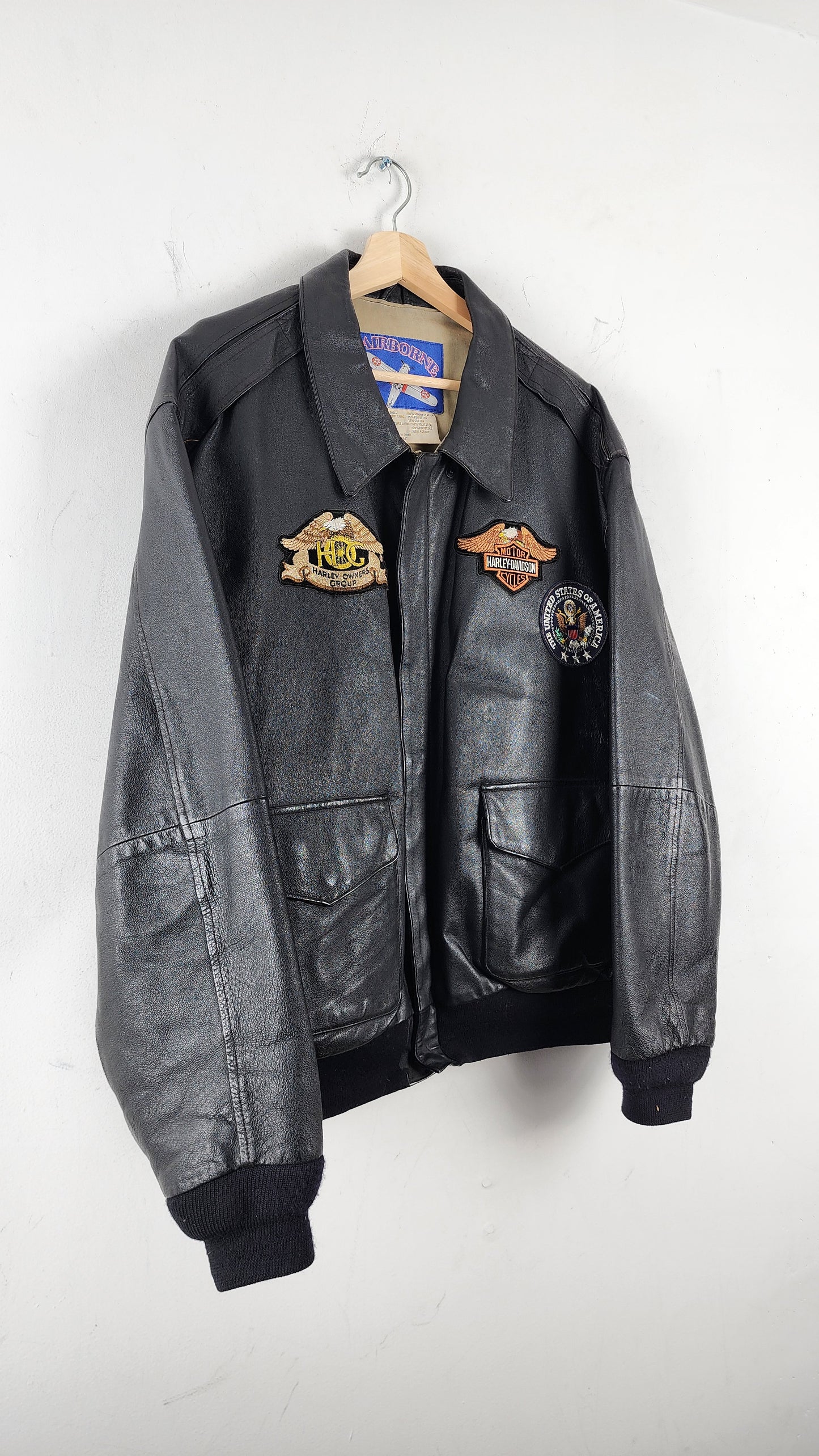 Vintage Airborne Military Jacket with Patches