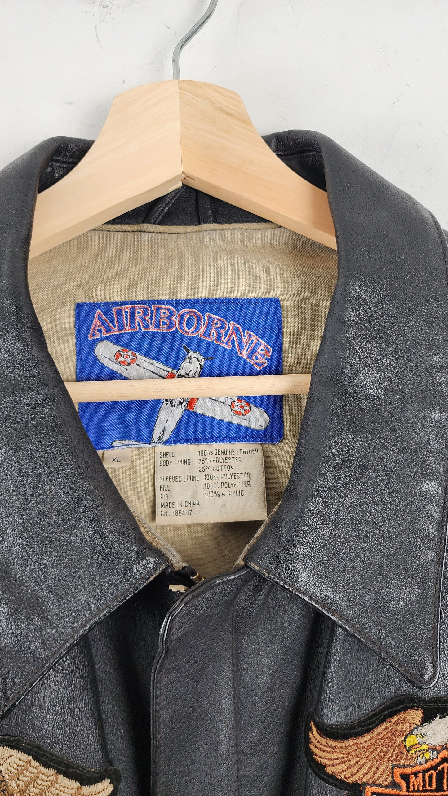 Vintage Airborne Military Jacket with Patches