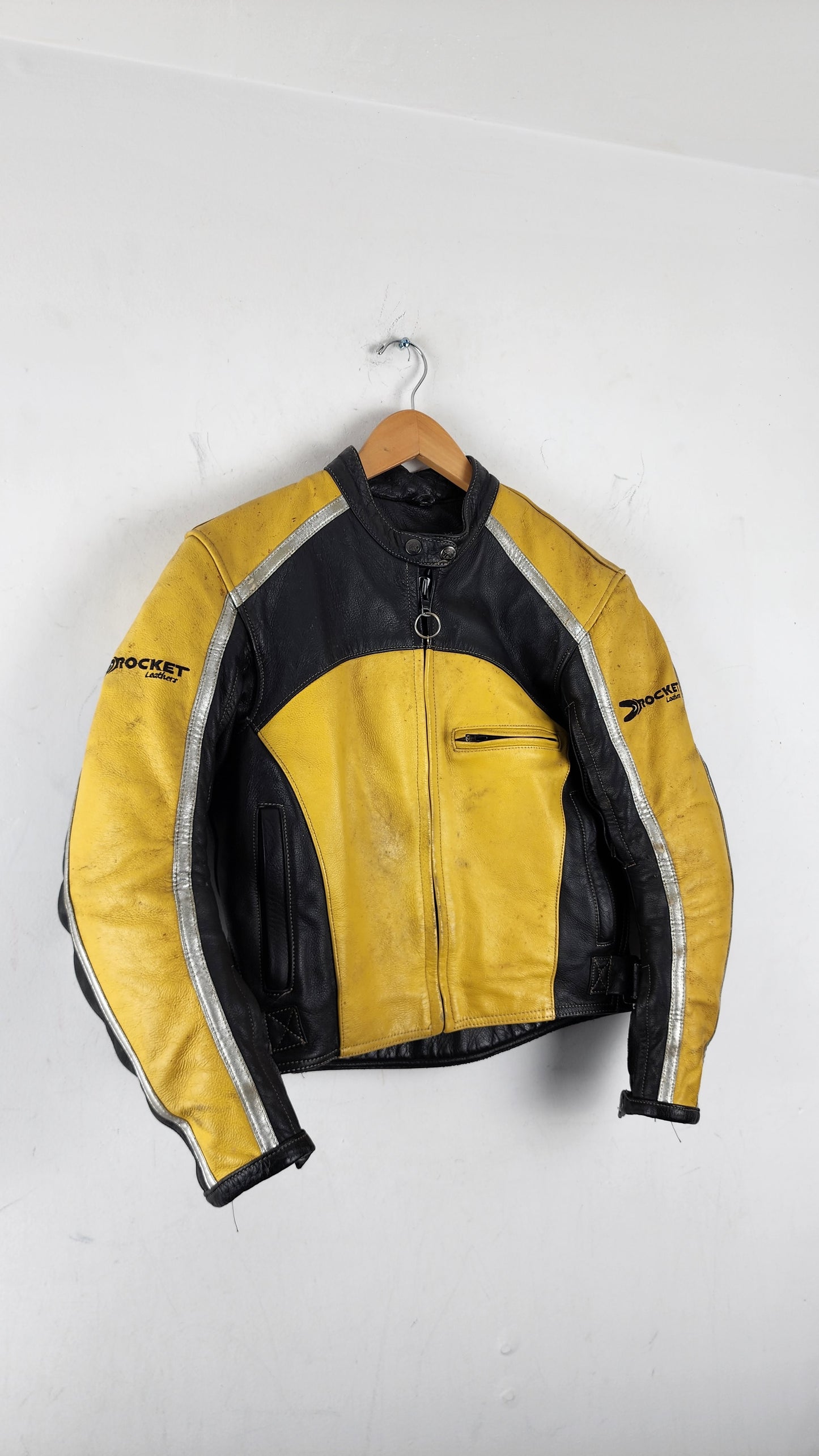 Kill Bill Yellow 90s Joe Rocket Leather Moto Jacket