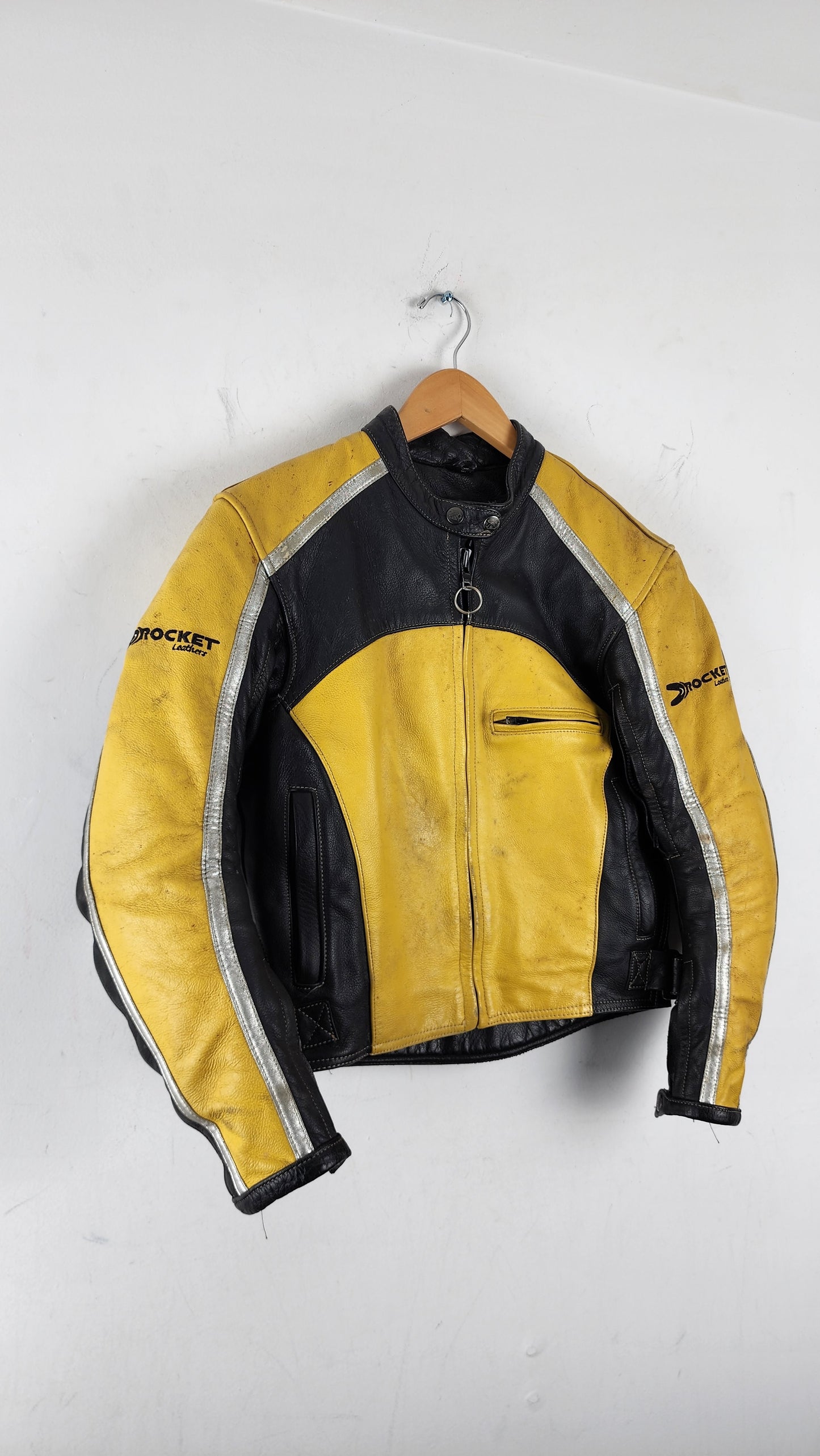 Kill Bill Yellow 90s Joe Rocket Leather Moto Jacket