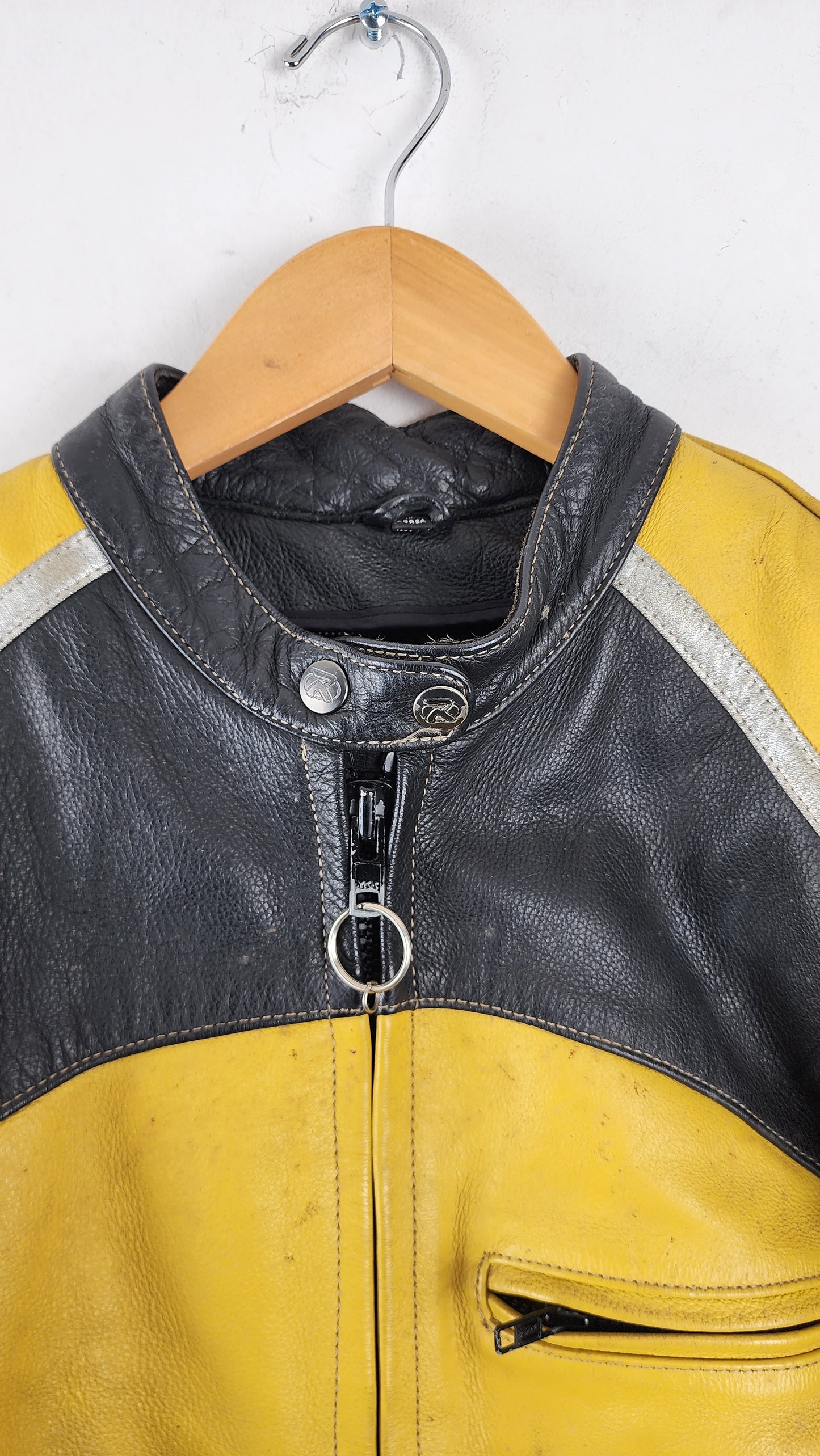 Kill Bill Yellow 90s Joe Rocket Leather Moto Jacket