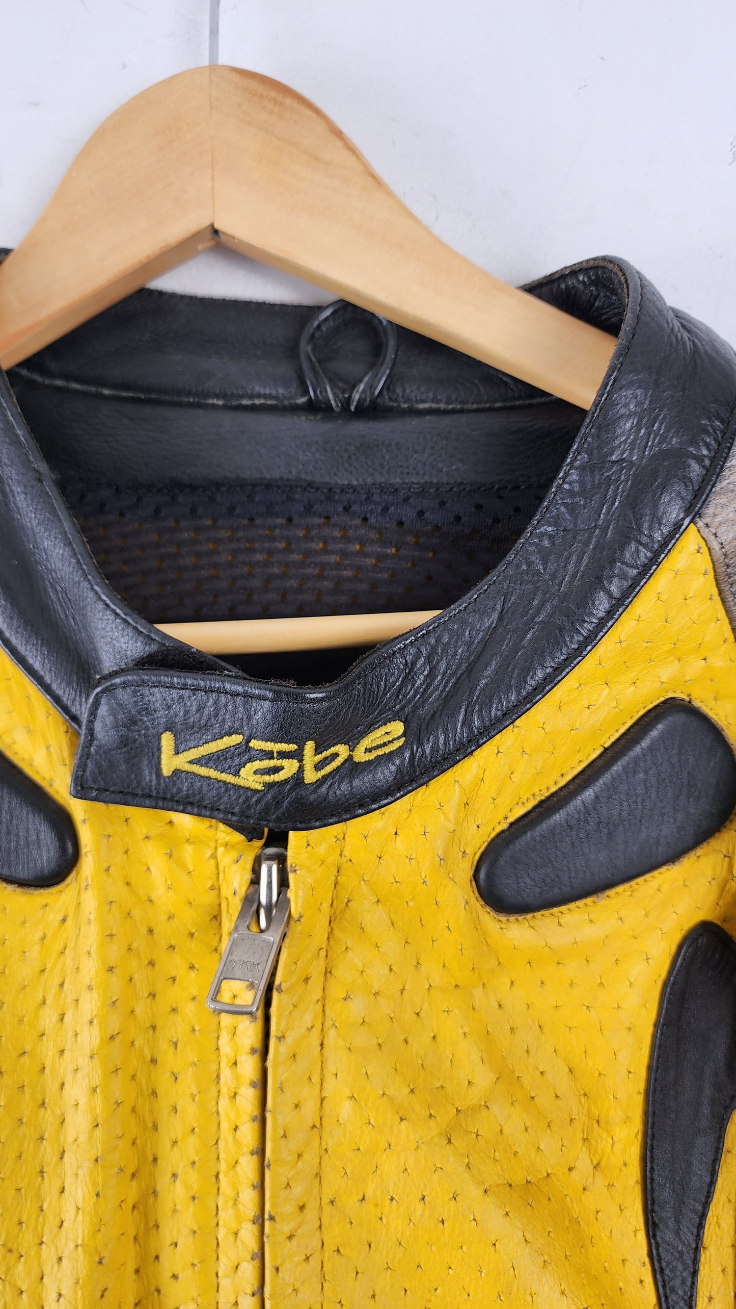 Rare Kobe Yellow Kobe Leather Moto Jacket