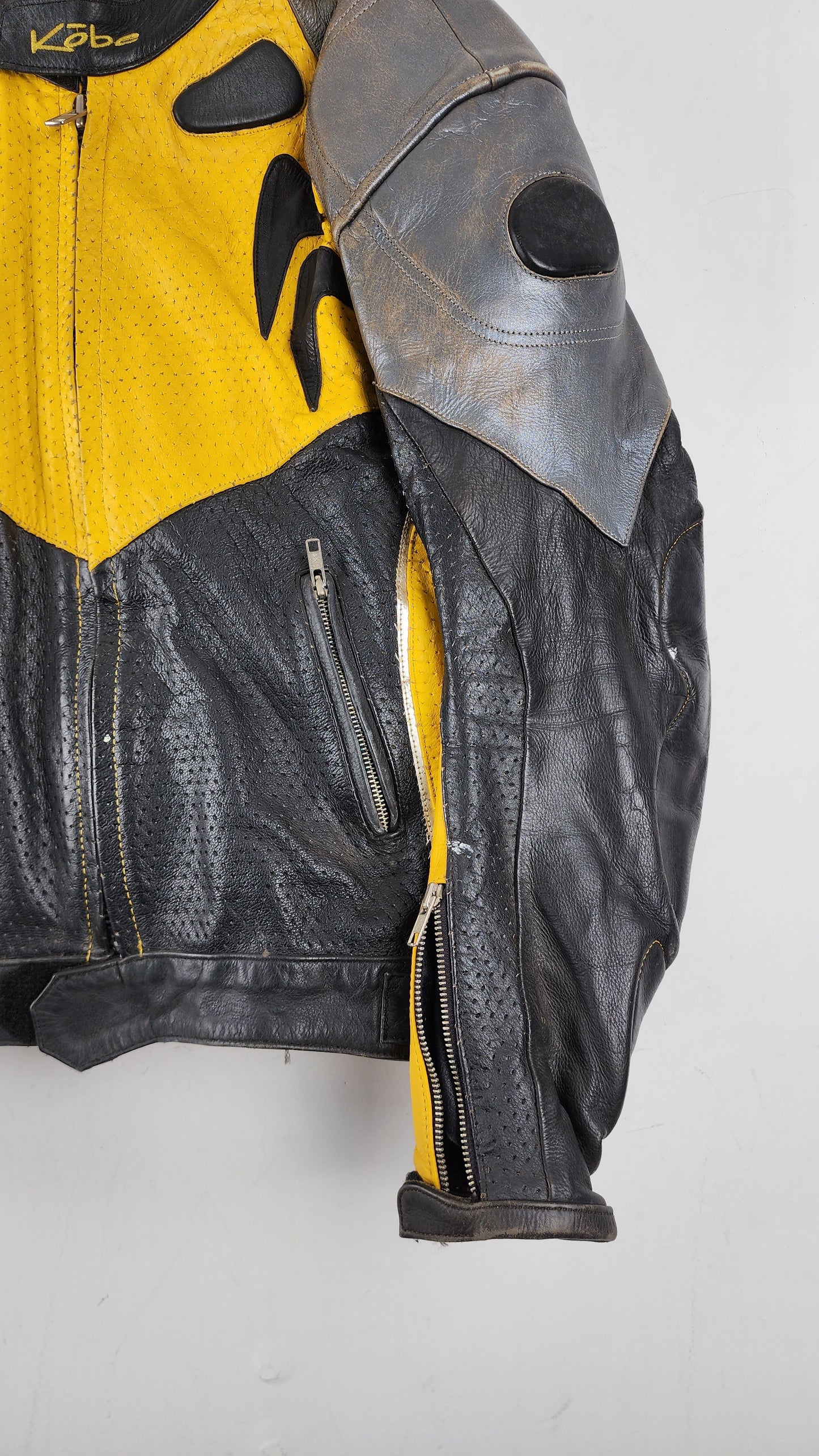 Rare Kobe Yellow Kobe Leather Moto Jacket