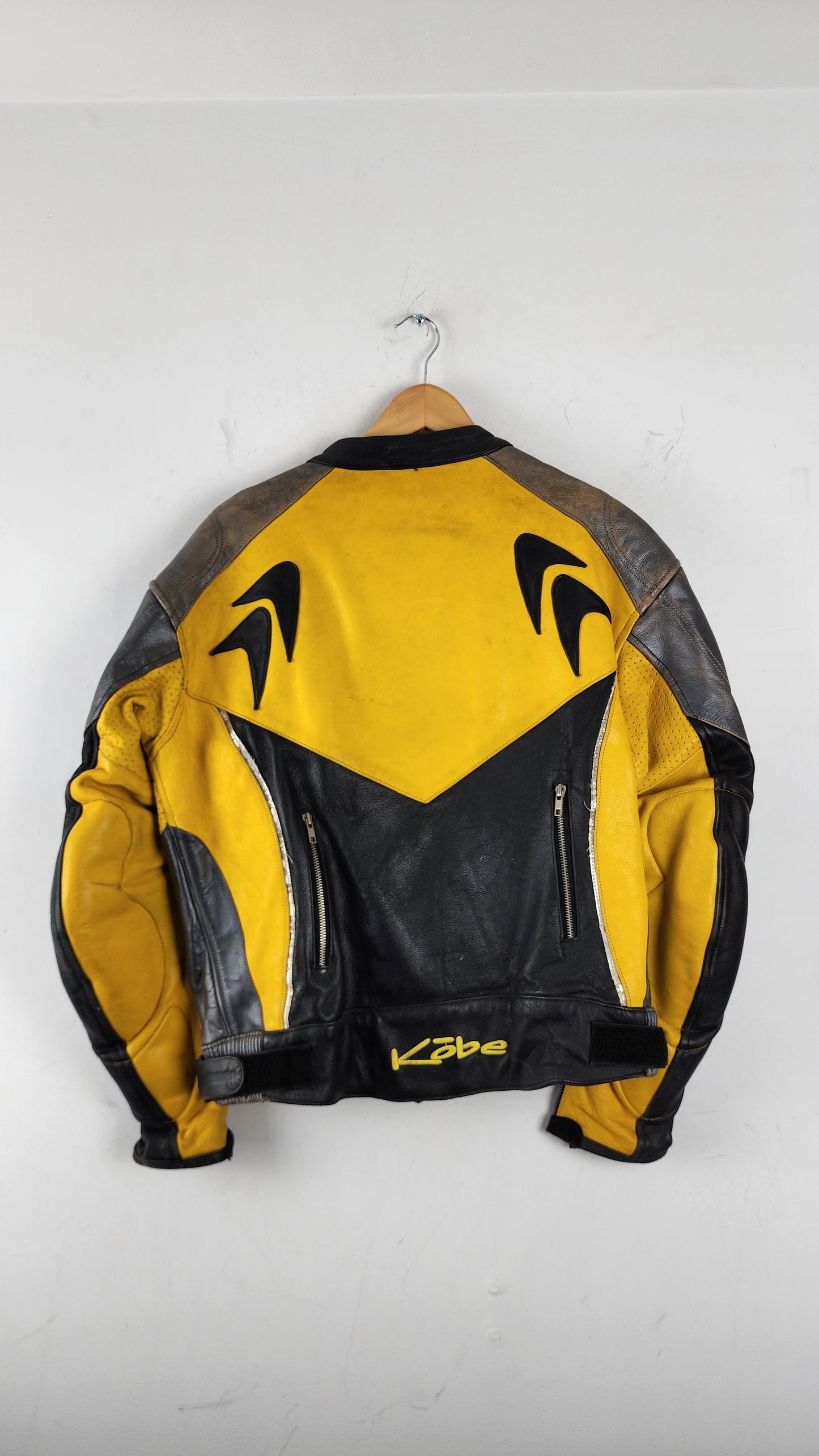 Rare Kobe Yellow Kobe Leather Moto Jacket