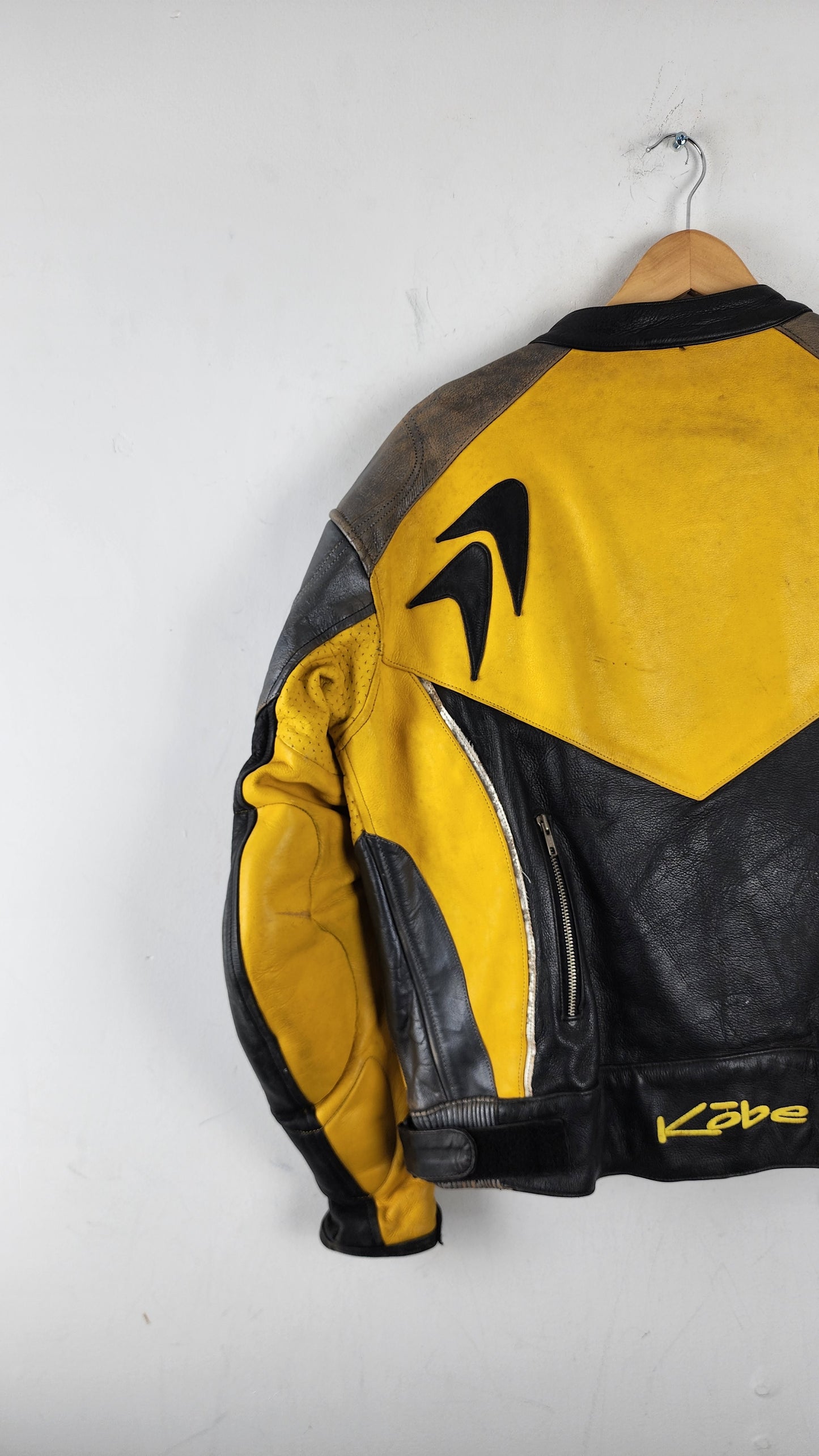 Rare Kobe Yellow Kobe Leather Moto Jacket