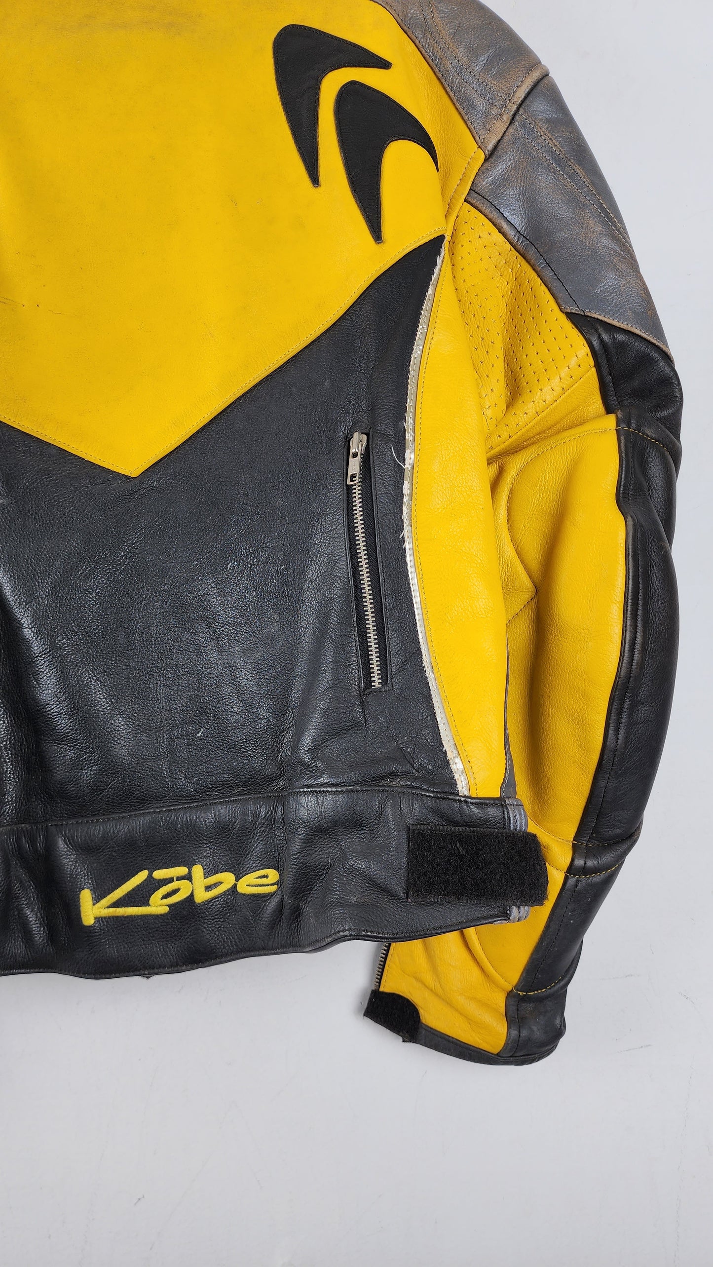 Rare Kobe Yellow Kobe Leather Moto Jacket