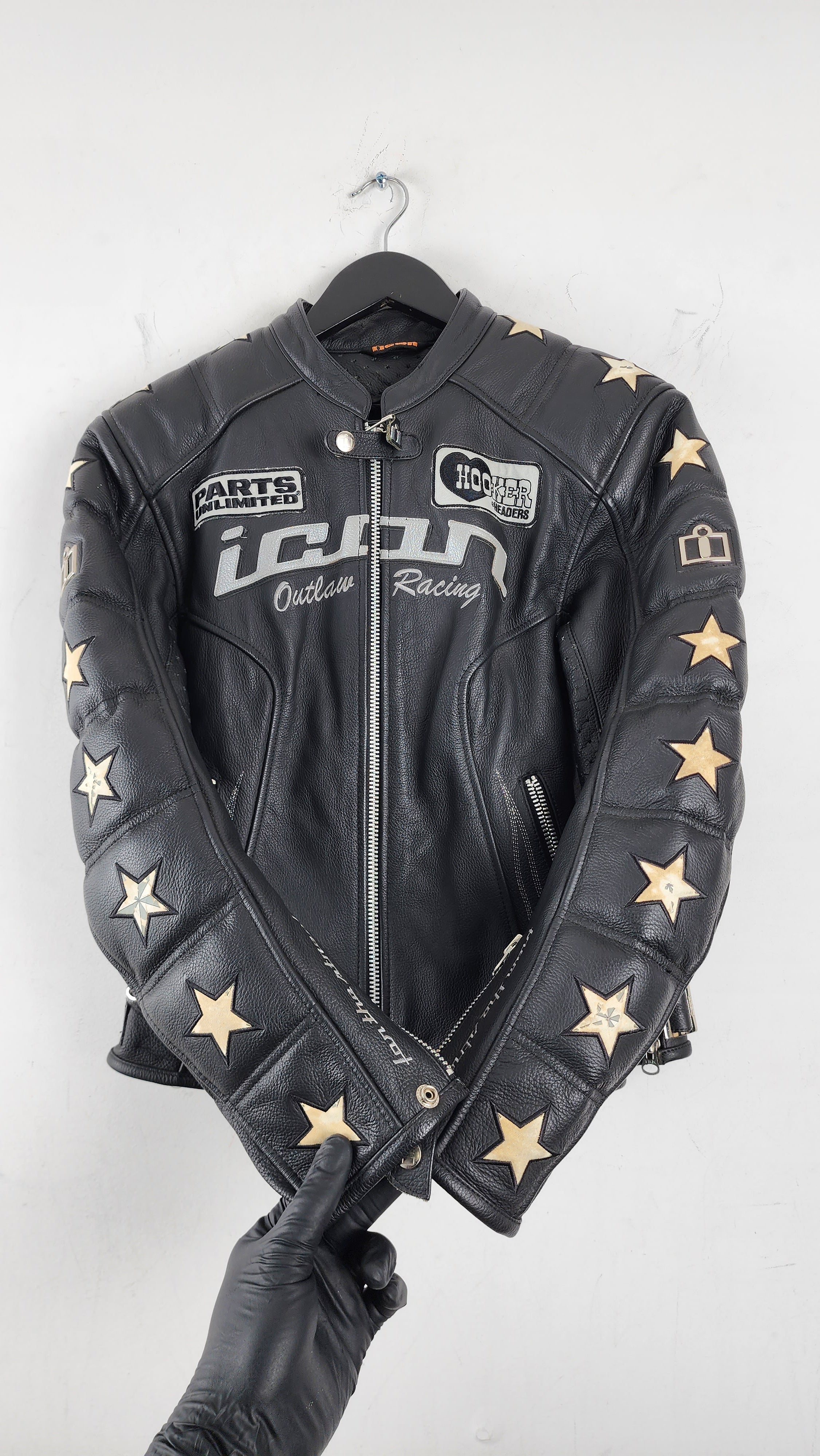 Icon kitty leather motorcycle top jacket