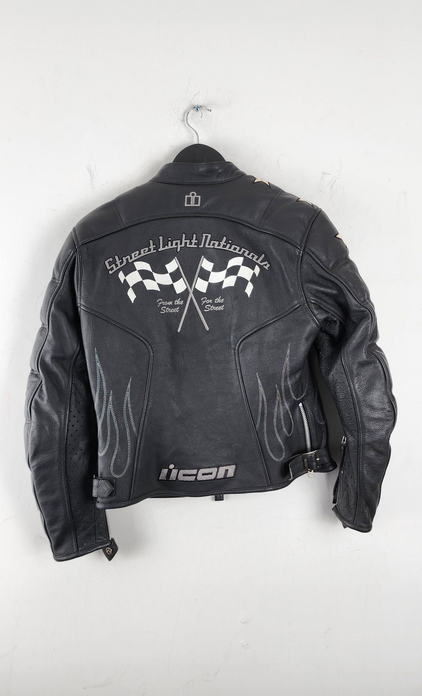 Womens Vintage Icon Kitty Leather Moto Jacket