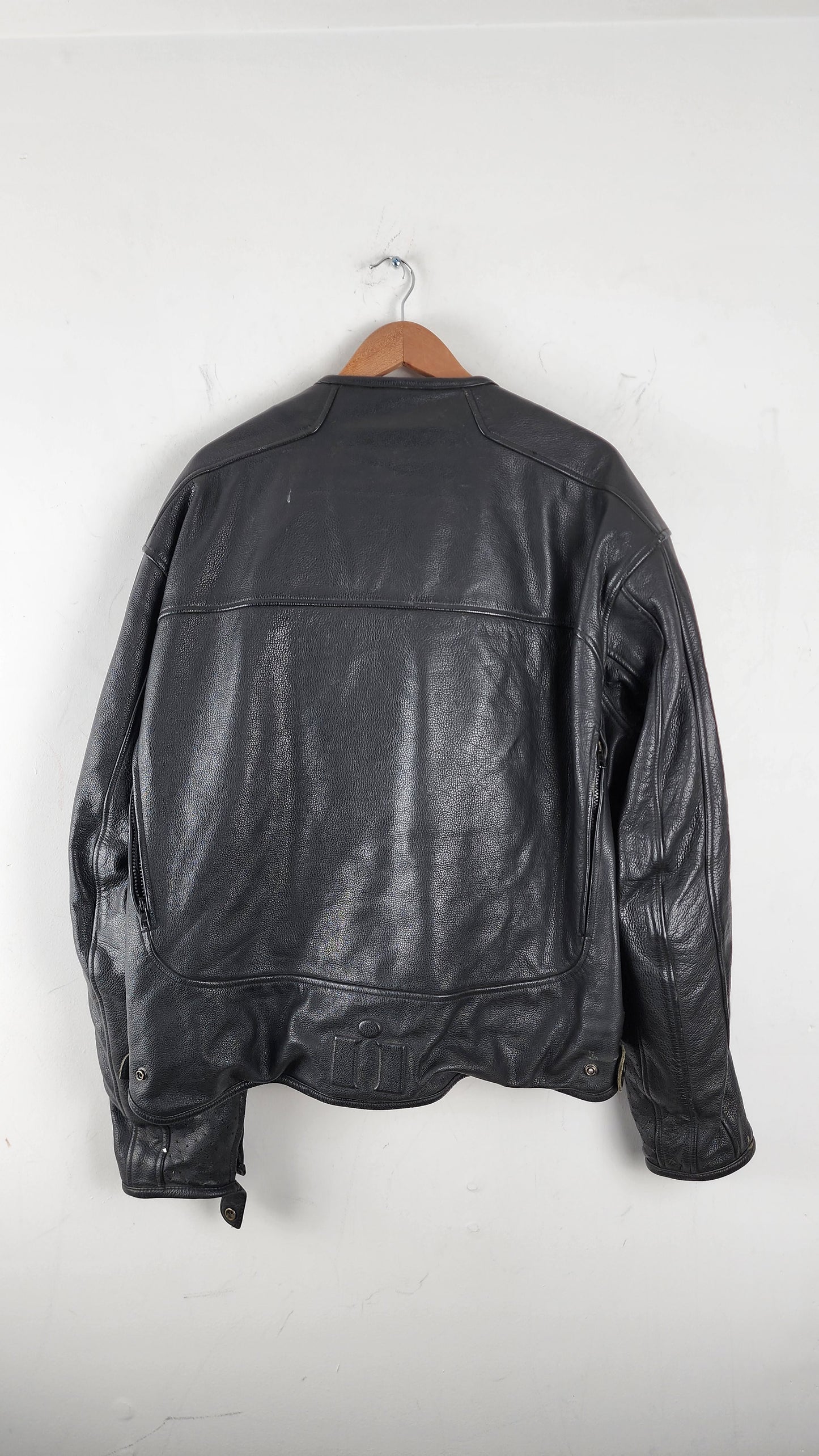 Vintage All Black Icon Leather Moto Jacket