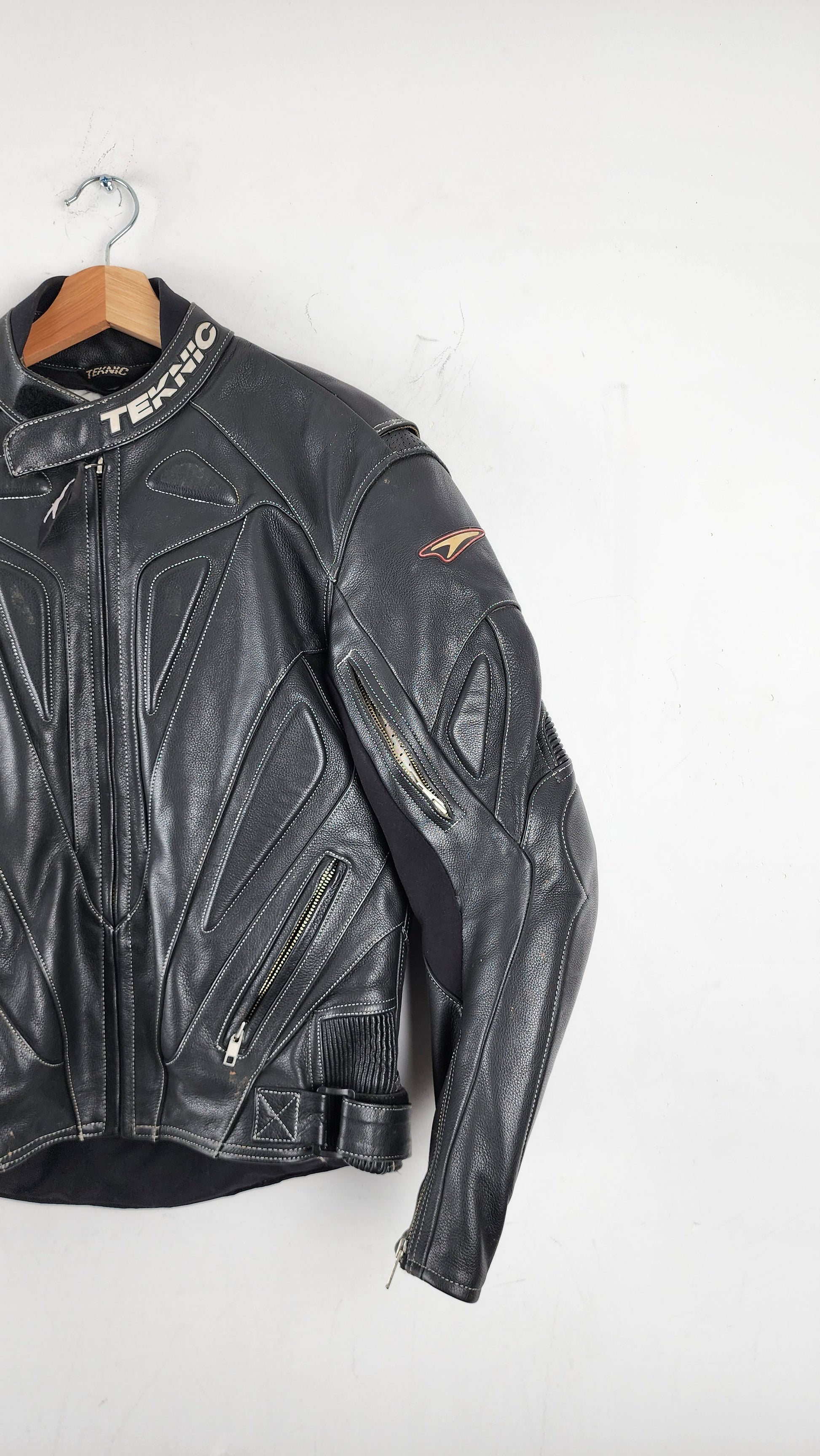Super Rare Teknic Leather Moto Jacket - Main Image