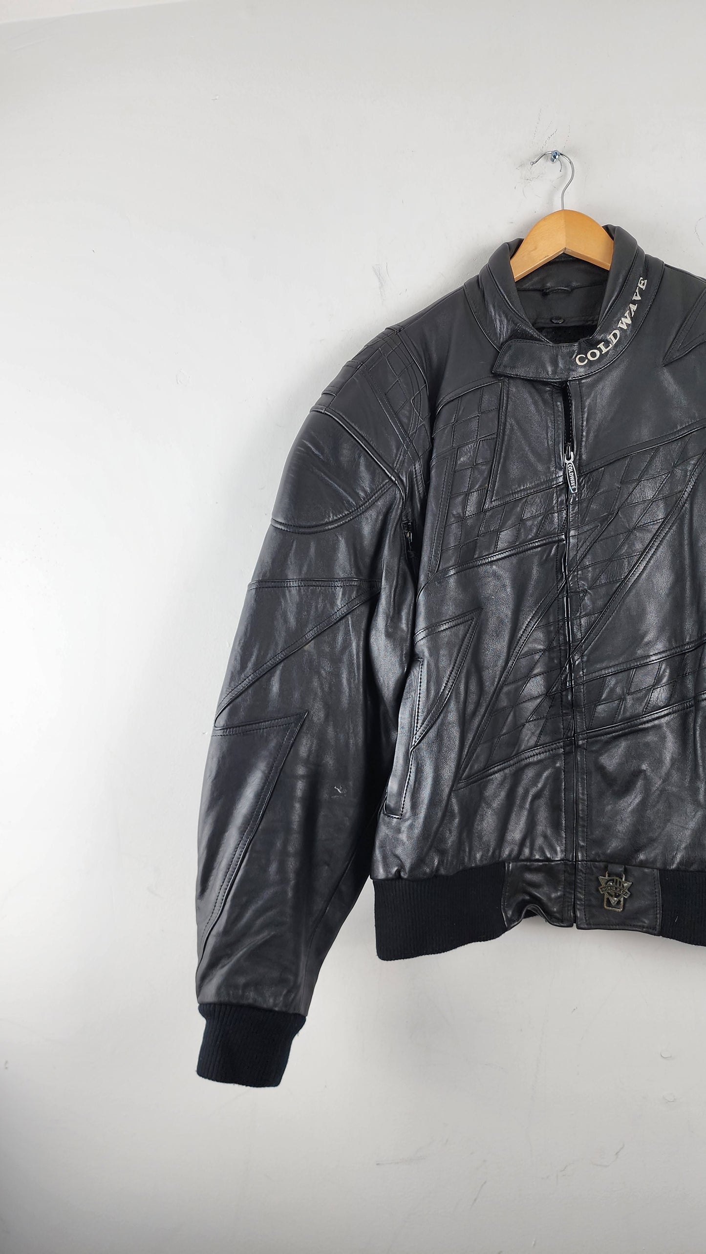 Vintage Coldwave Leather Moto Jacket