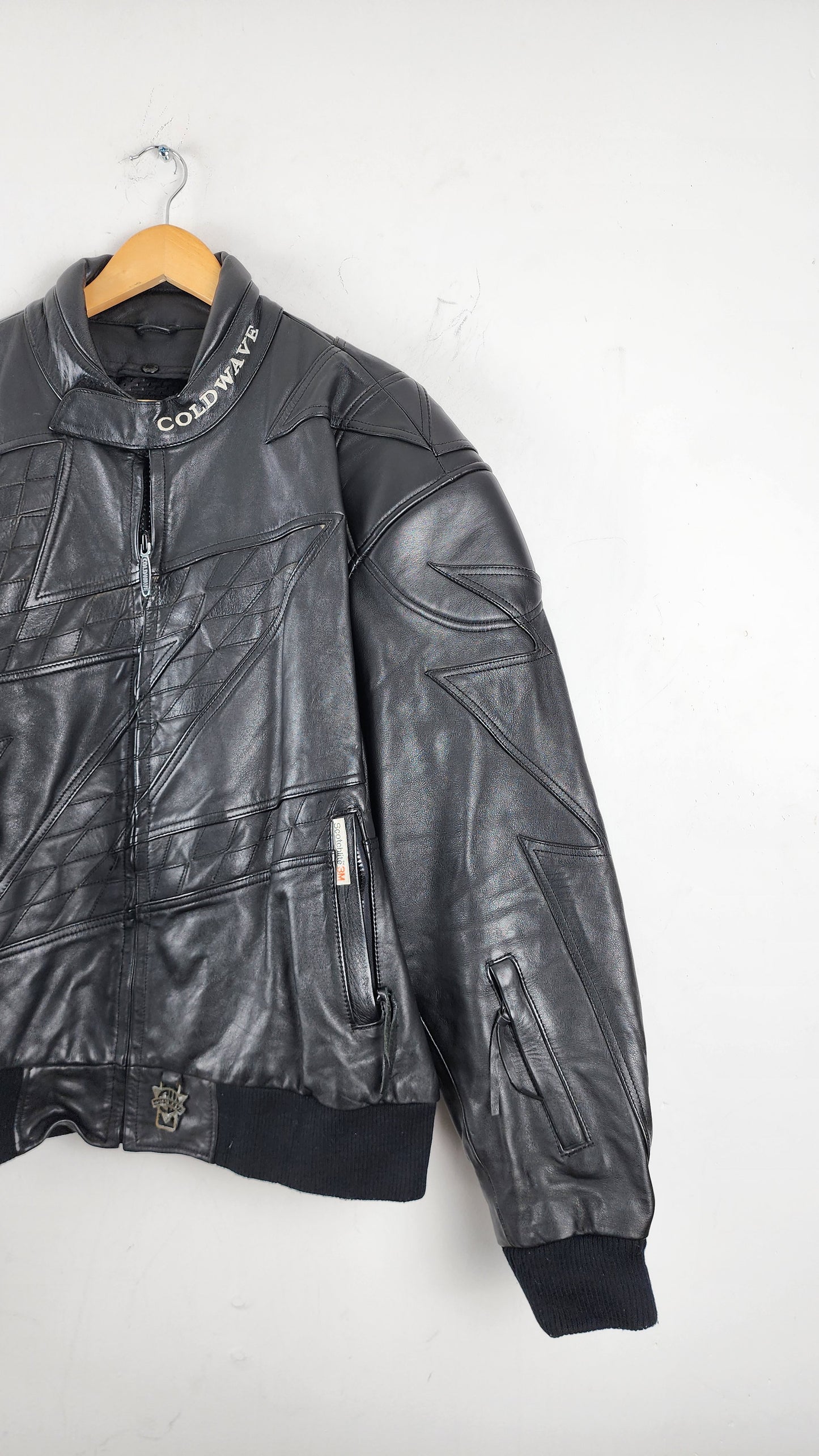 Vintage Coldwave Leather Moto Jacket