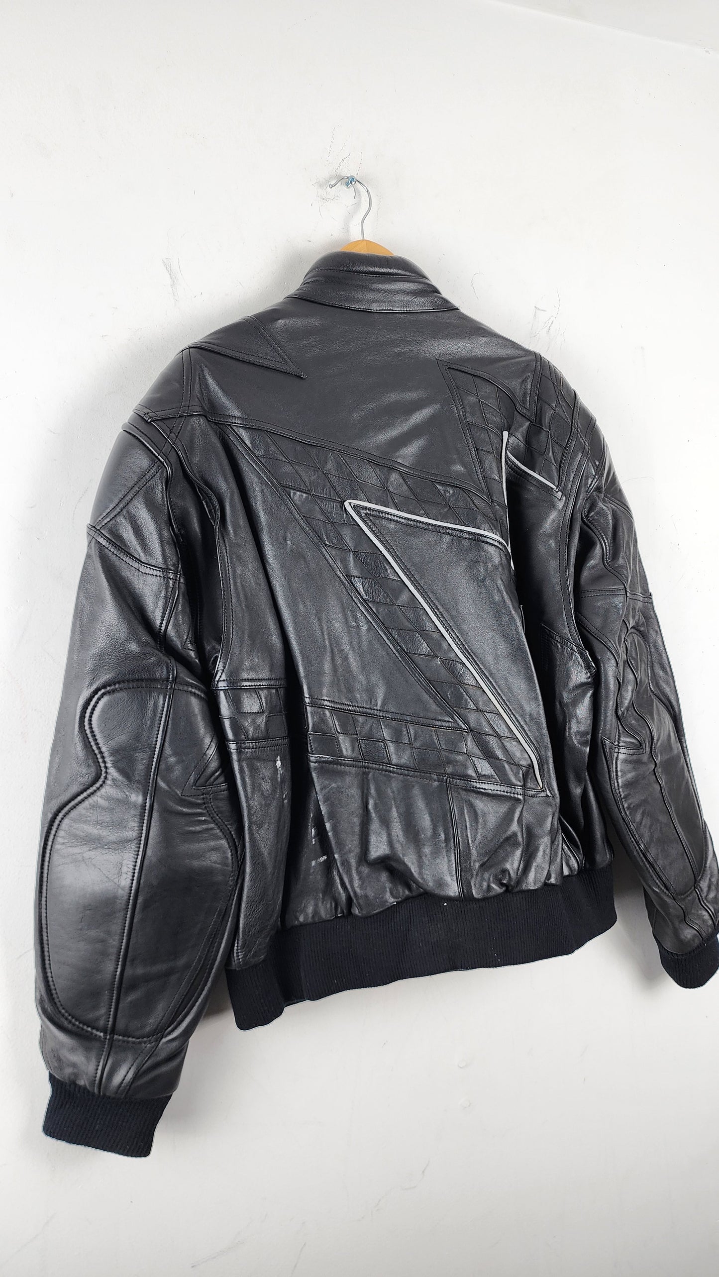 Vintage Coldwave Leather Moto Jacket