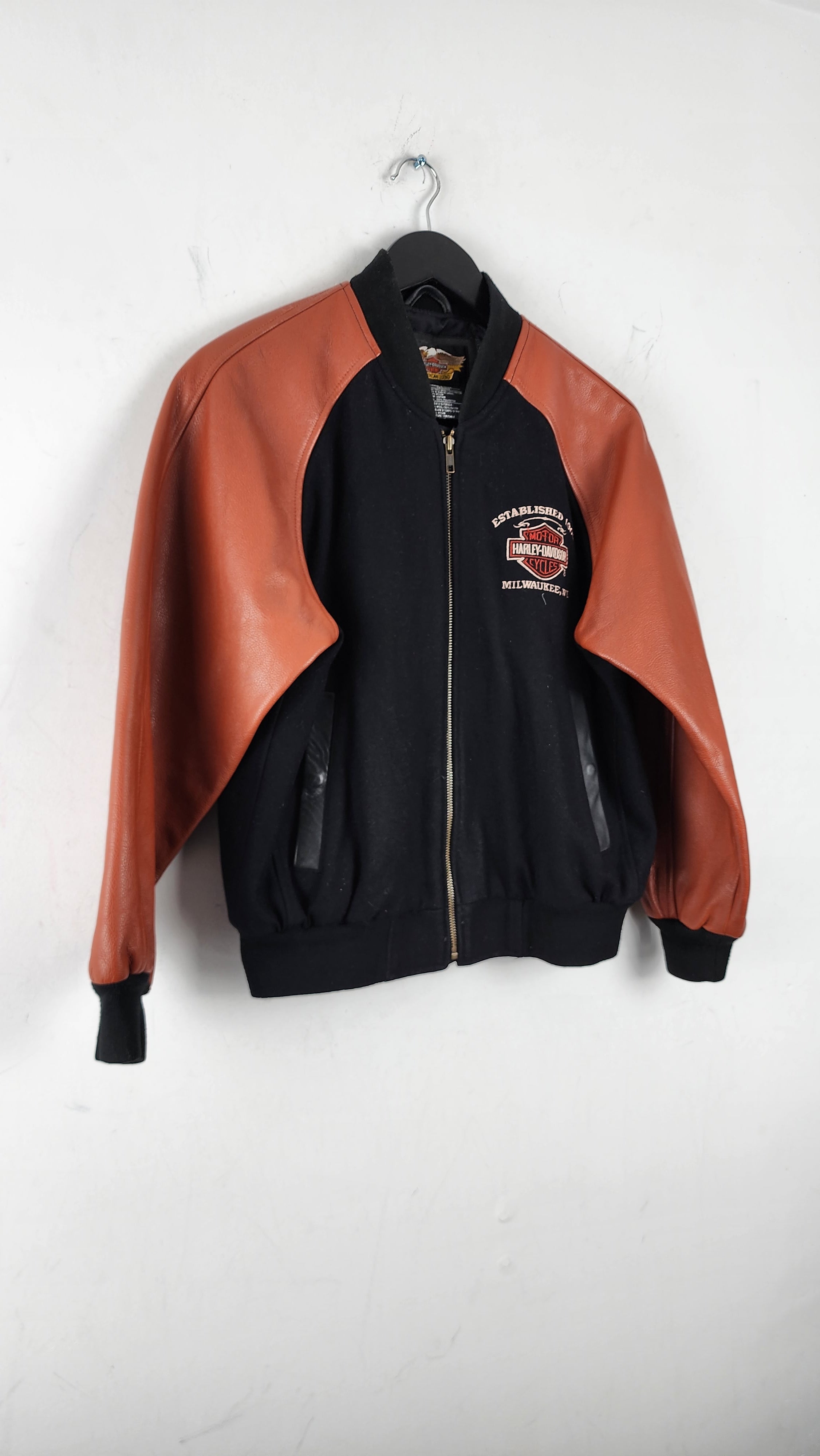 Vintage Harley Davidson University Wool outlet Leather Varsity Bomber Jacket XXL