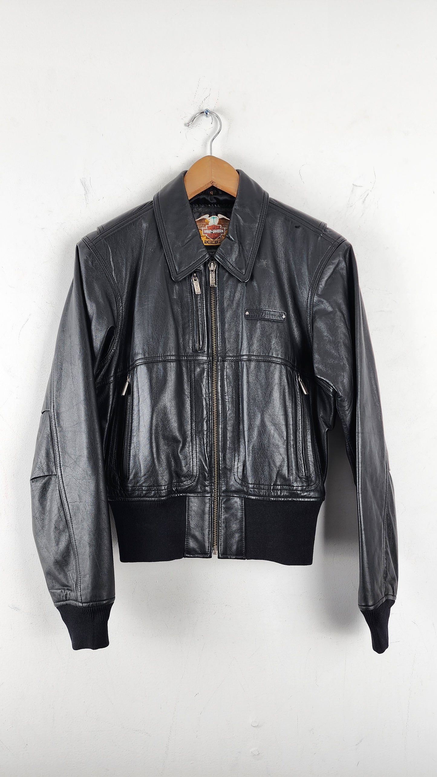 Womens Vintage Harley Davidson Leather Jacket