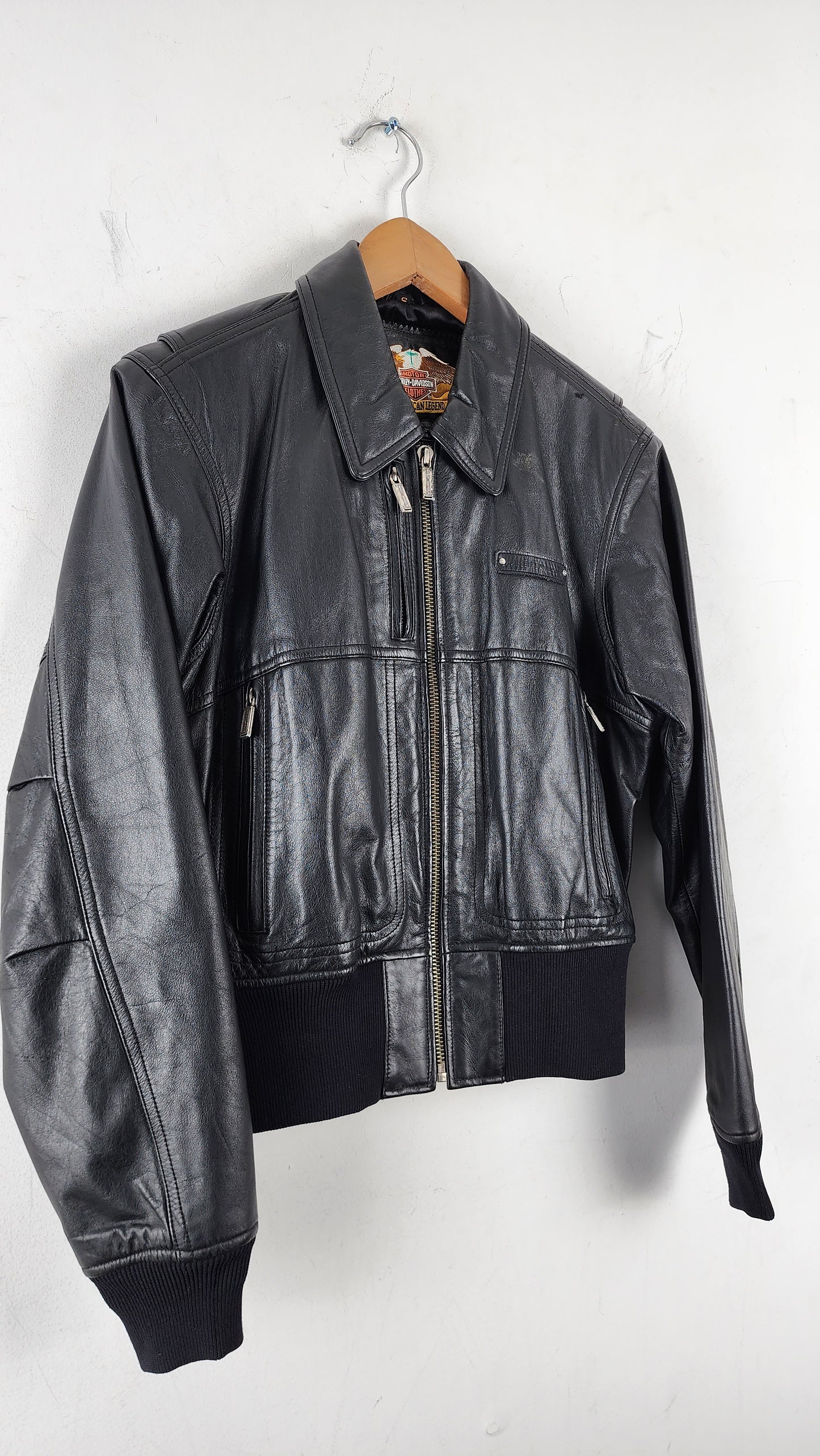 Womens Vintage Harley Davidson Leather Jacket