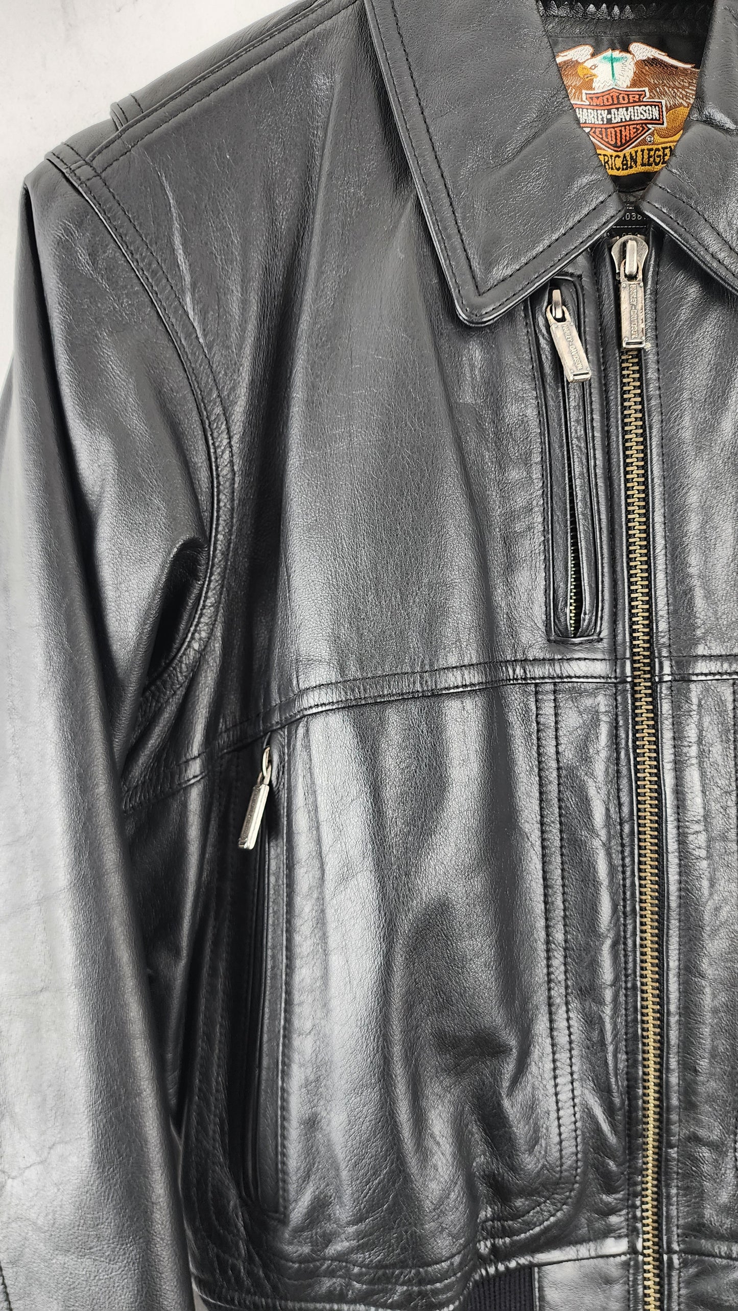 Womens Vintage Harley Davidson Leather Jacket