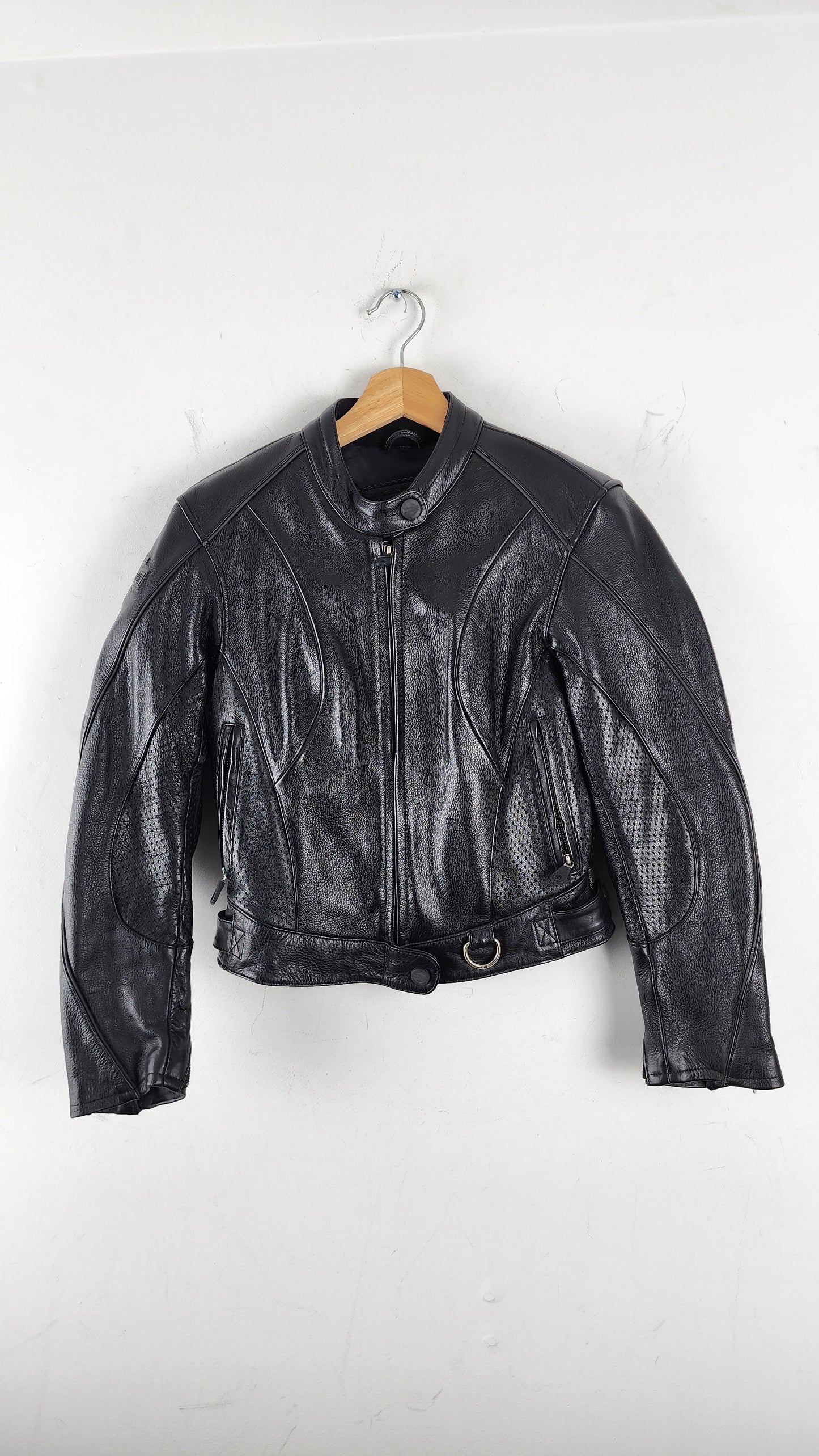 RARE 90s Womens Vintage Harley Davidson I LOVE THIS HOG Leather Jacket