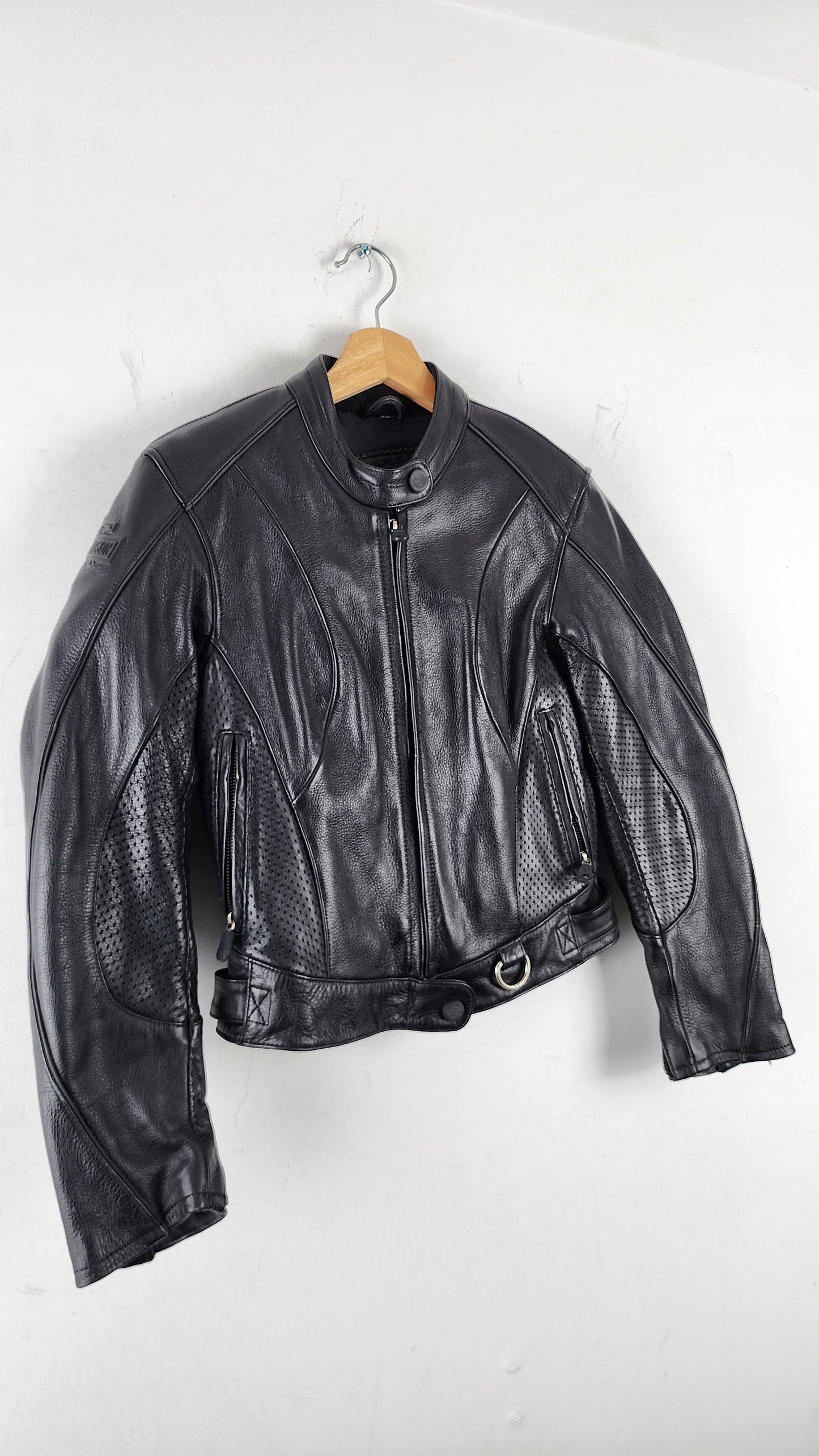 RARE 90s Womens Vintage Harley Davidson I LOVE THIS HOG Leather Jacket