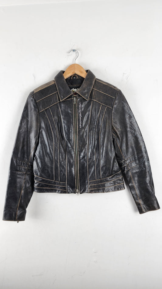 Womens Vintage Harley Davidson Leather Jacket