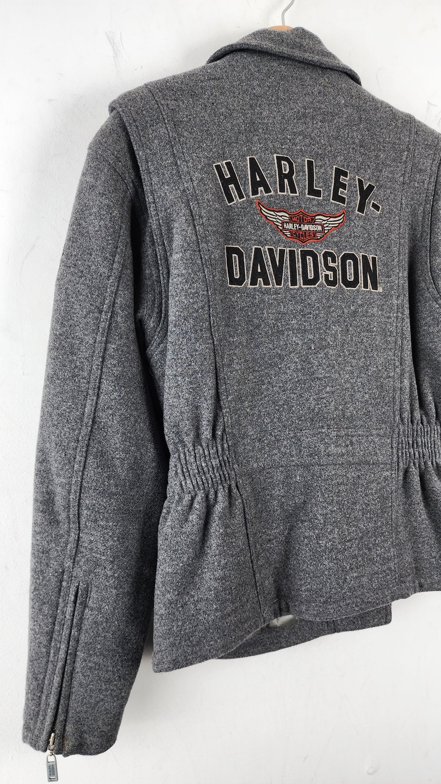 RARE Womens Vintage Grey Harley Davidson Jacket