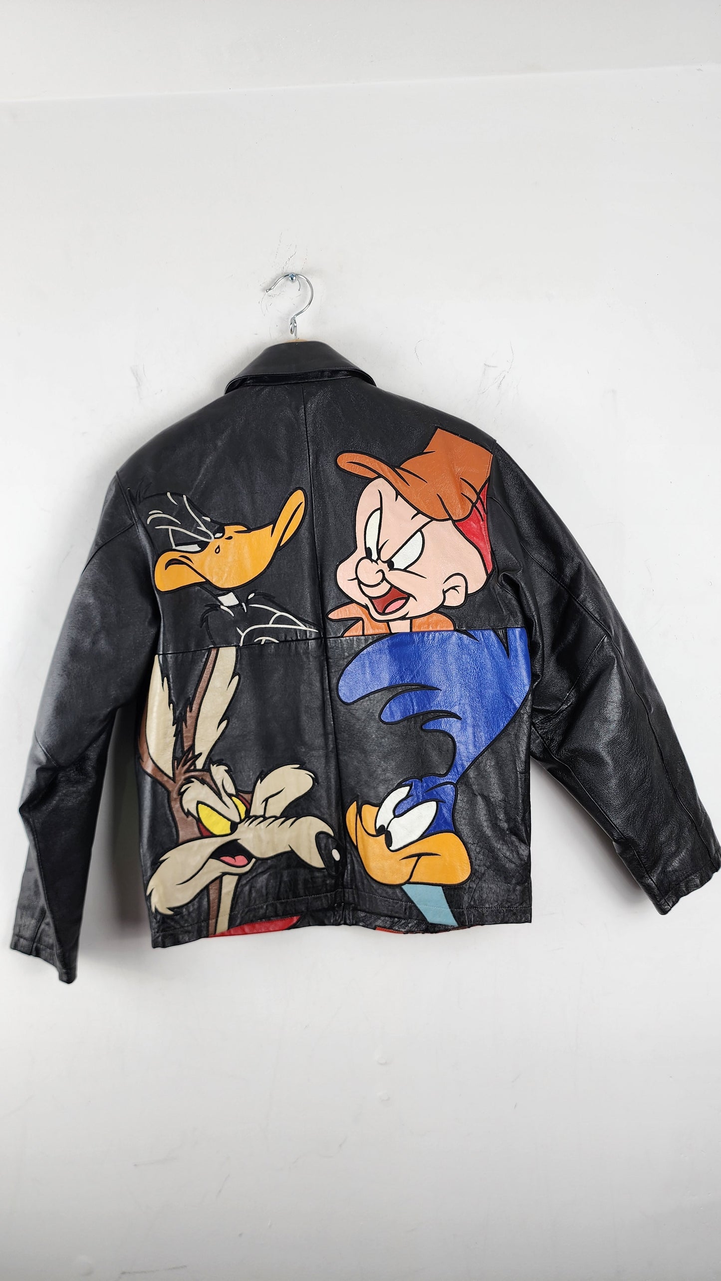 Vintage 90s Looney Tunes All Star Leather Jacket