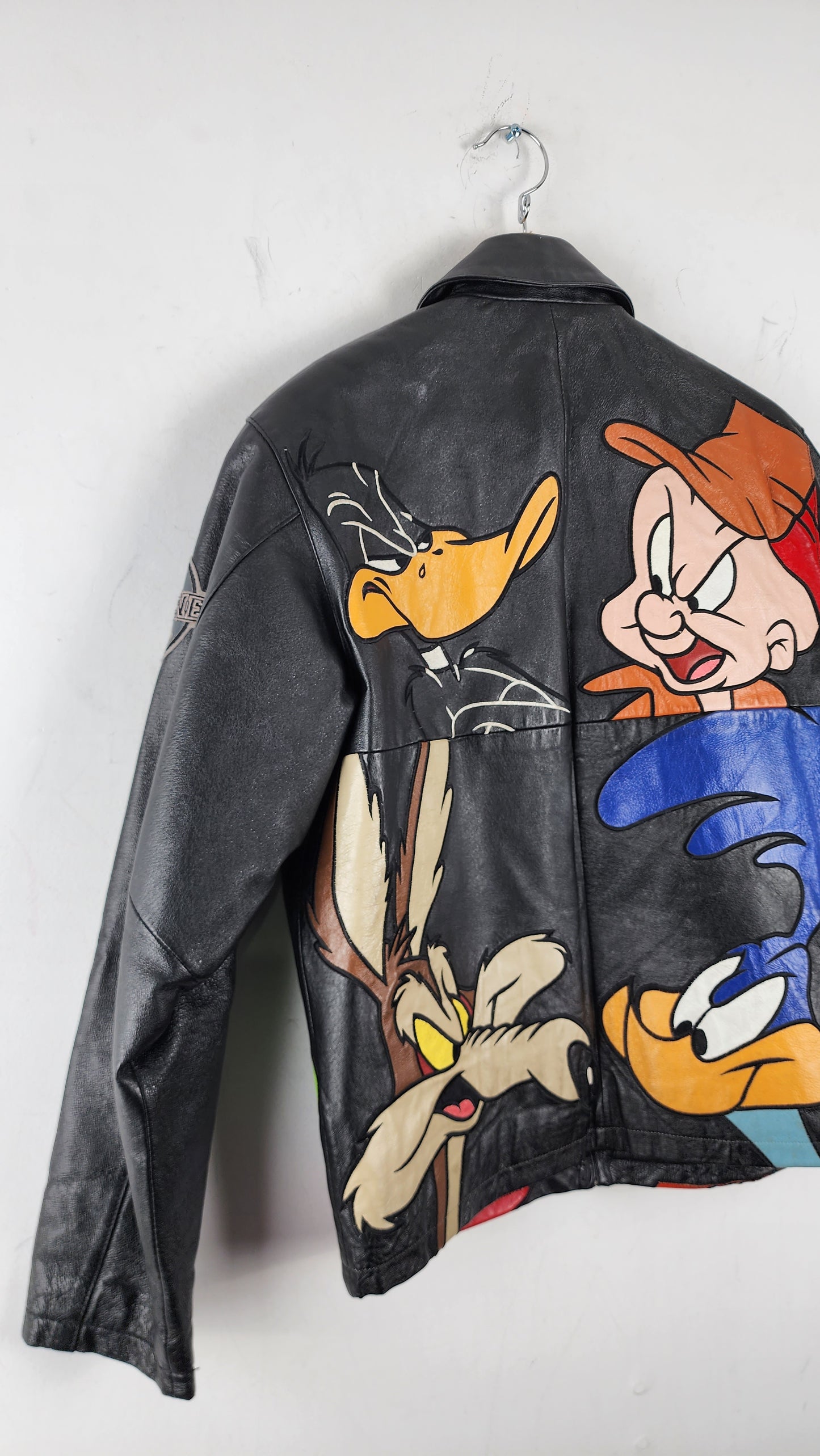 Vintage 90s Looney Tunes All Star Leather Jacket