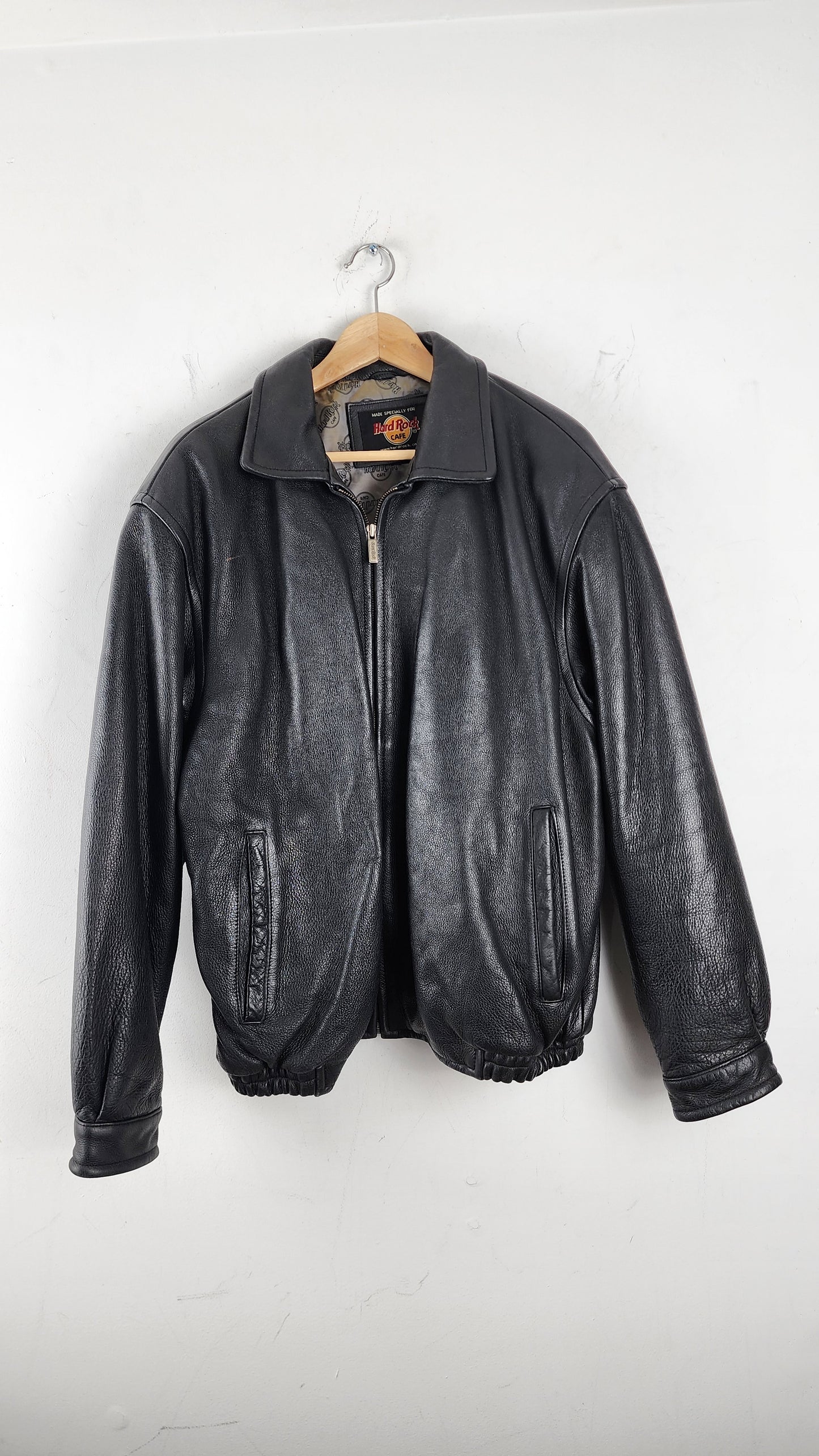 90s Hard Rock Cafe Denver Leather Jacket