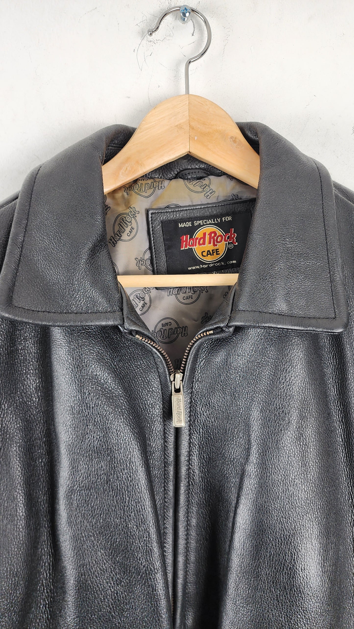 90s Hard Rock Cafe Denver Leather Jacket