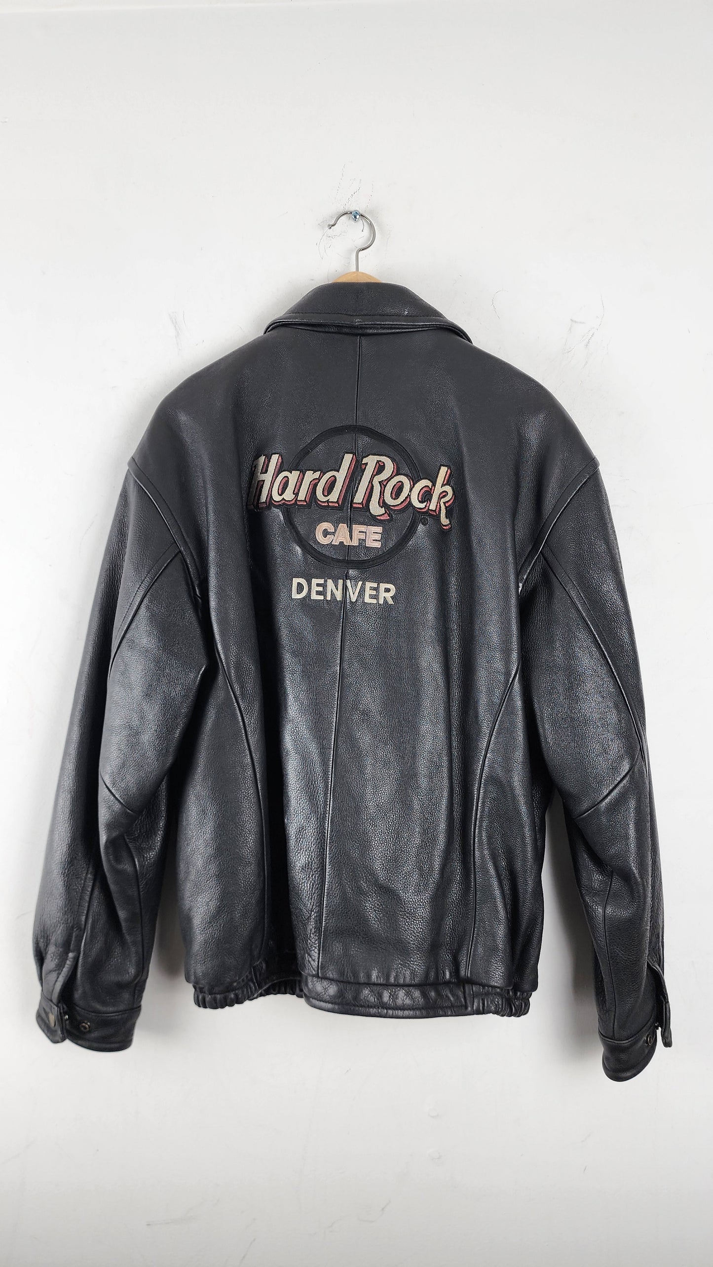 90s Hard Rock Cafe Denver Leather Jacket