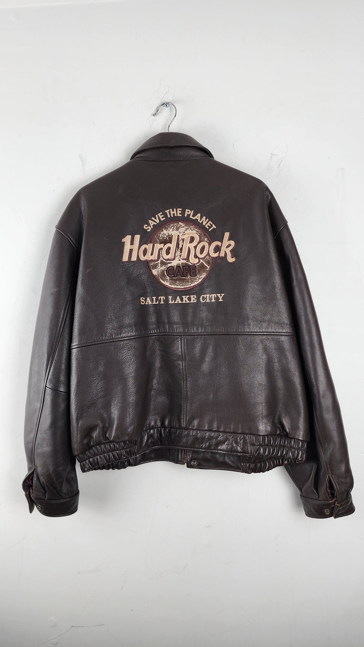 90s Hard Rock Cafe Salt Lake City Leather Jacket – The Igala NYC