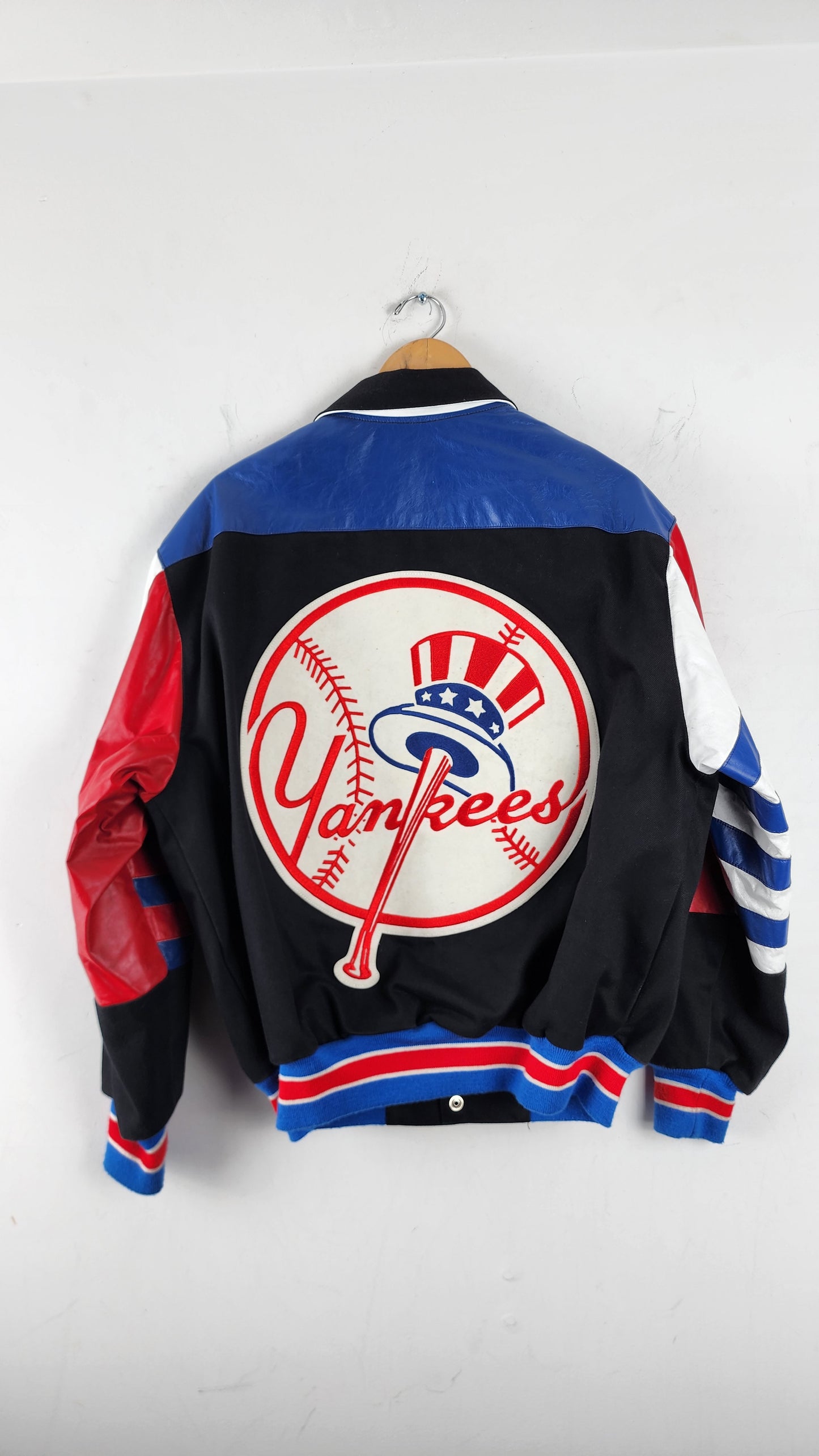 Vintage 90s Jeff Hamilton Yankees Leather Jacket