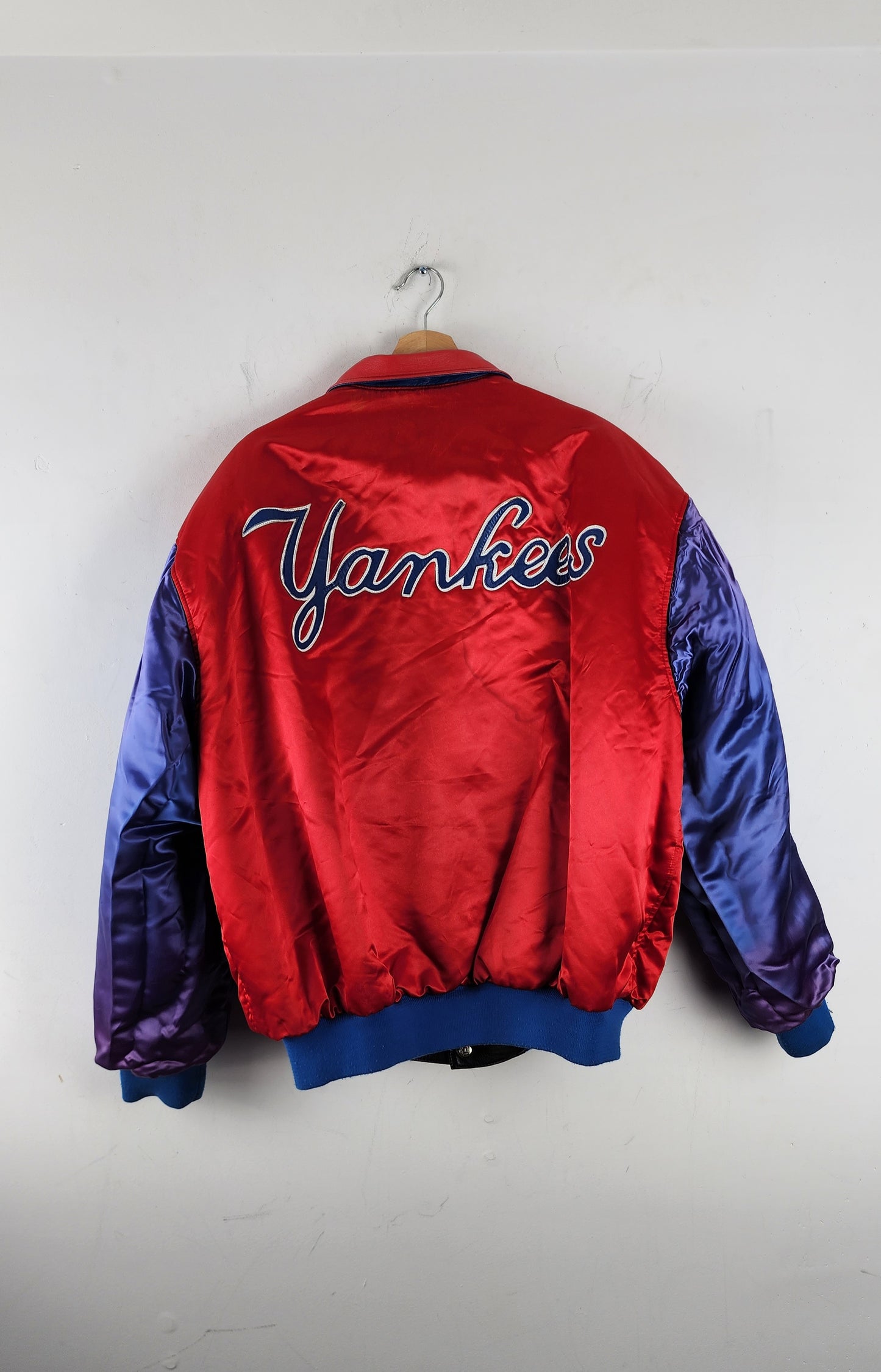 Vintage 90s Reversible Jeff Hamilton Yankees Leather Jacket