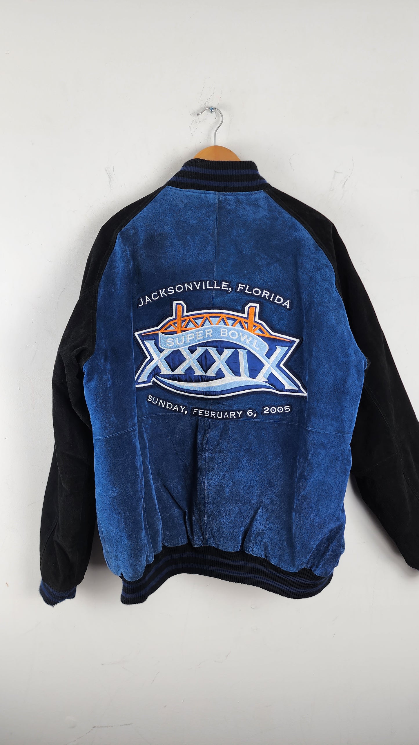 Vintage Superbowl XXXIX Champions Leather Jacket