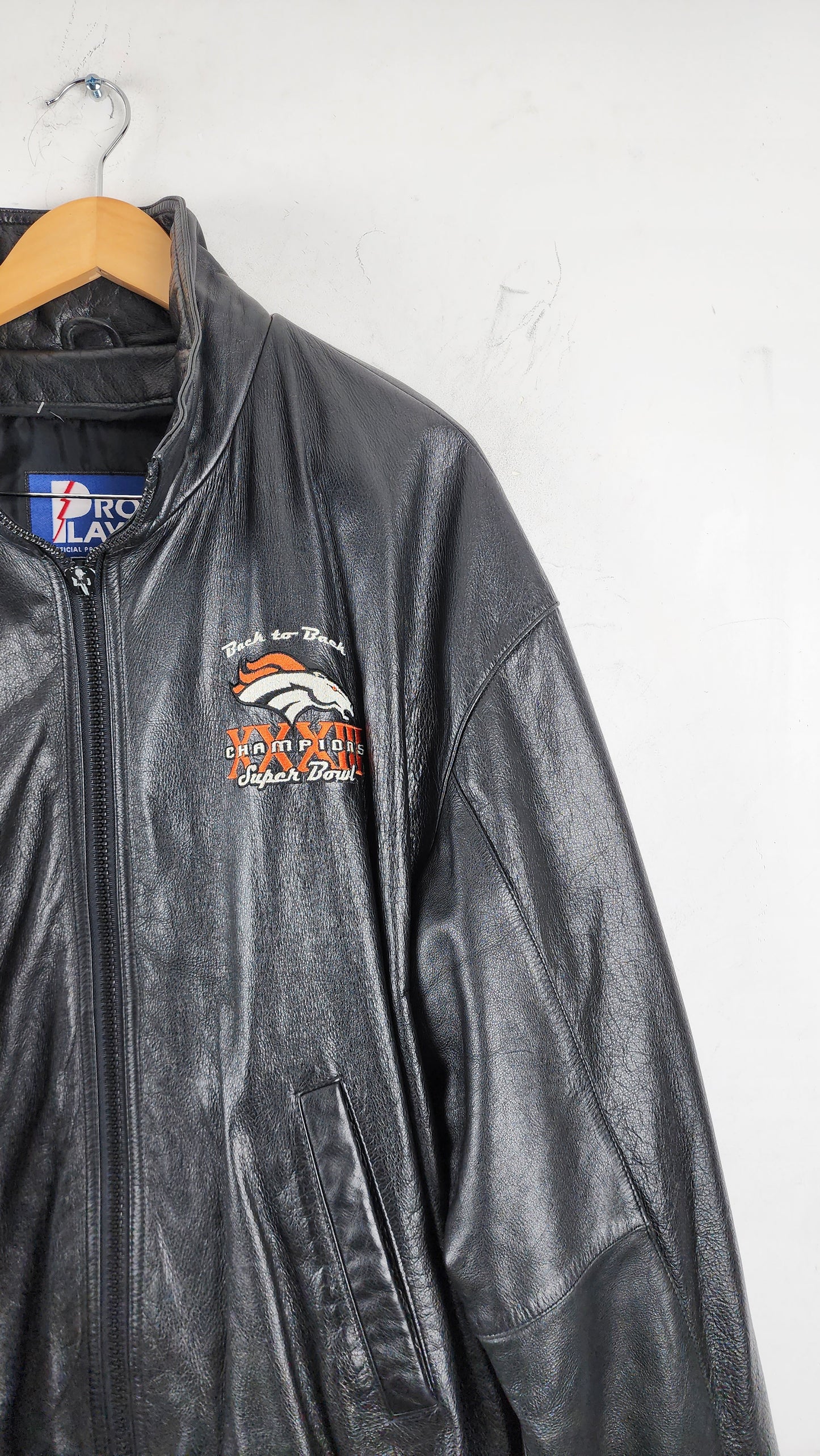 Vintage Superbowl XXXIII Champions Leather Jacket