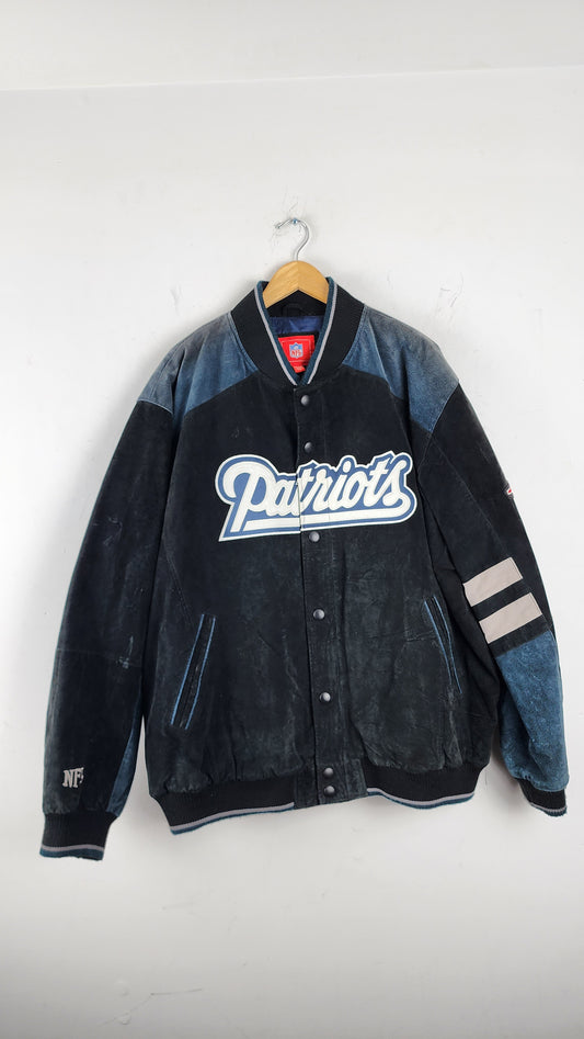 Vintage Patriots NFL Leather Jacket