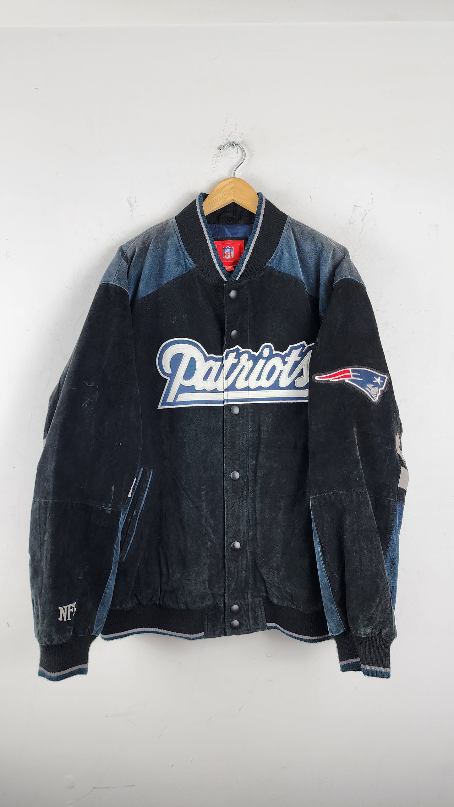 Vintage Patriots NFL Leather Jacket