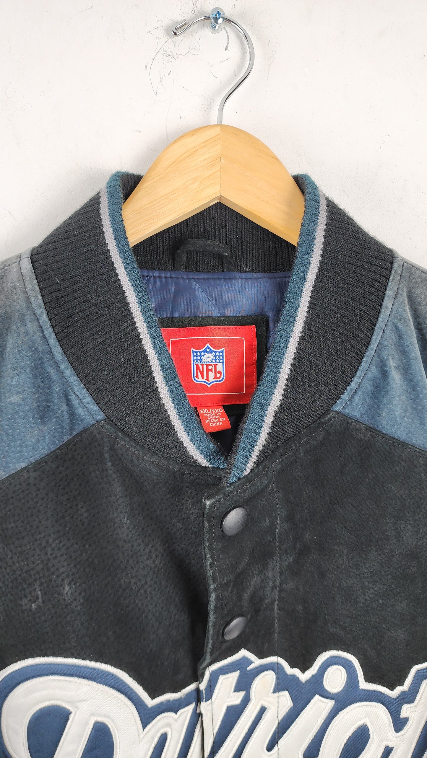 Vintage Patriots NFL Leather Jacket