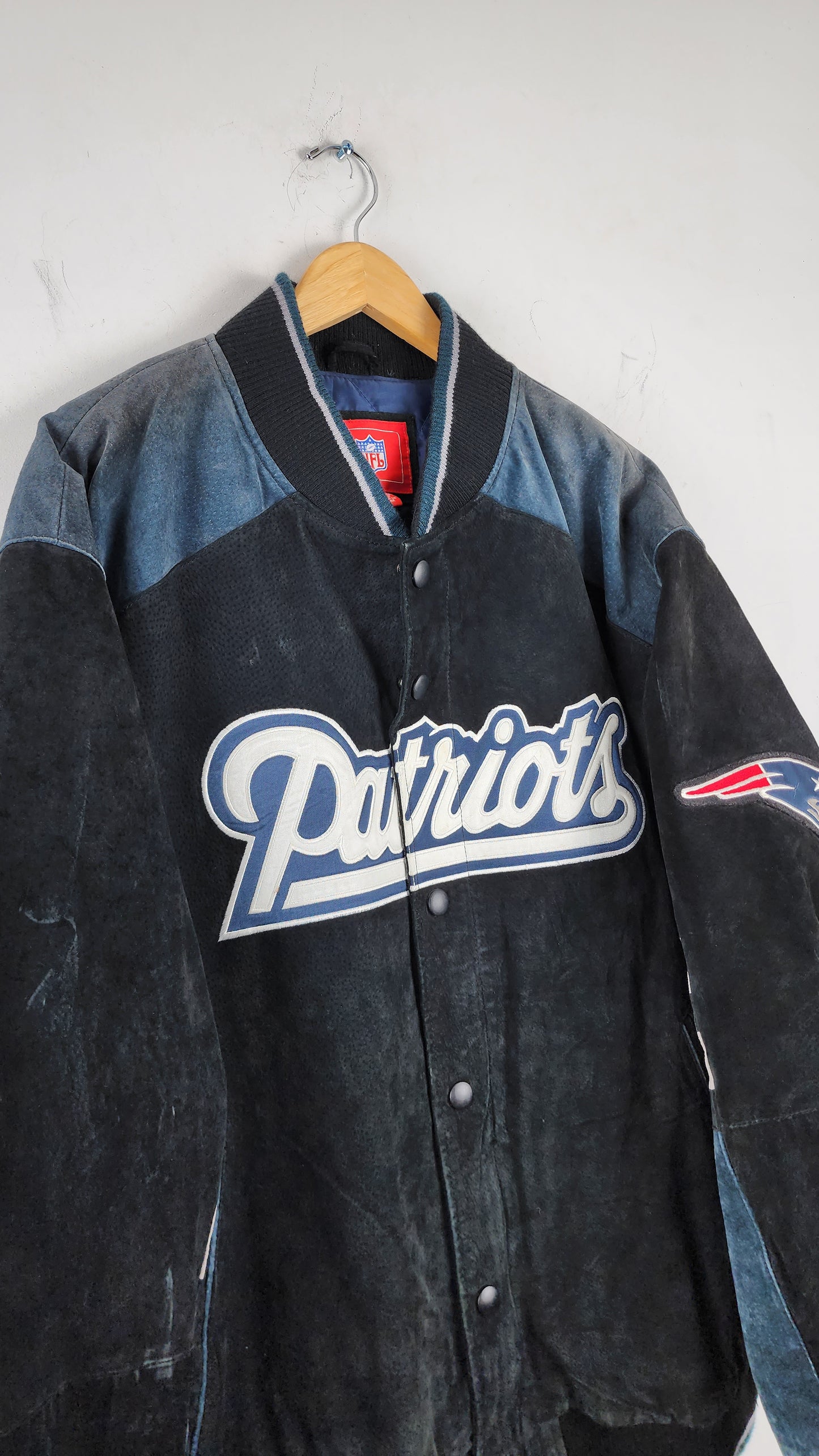 Vintage Patriots NFL Leather Jacket