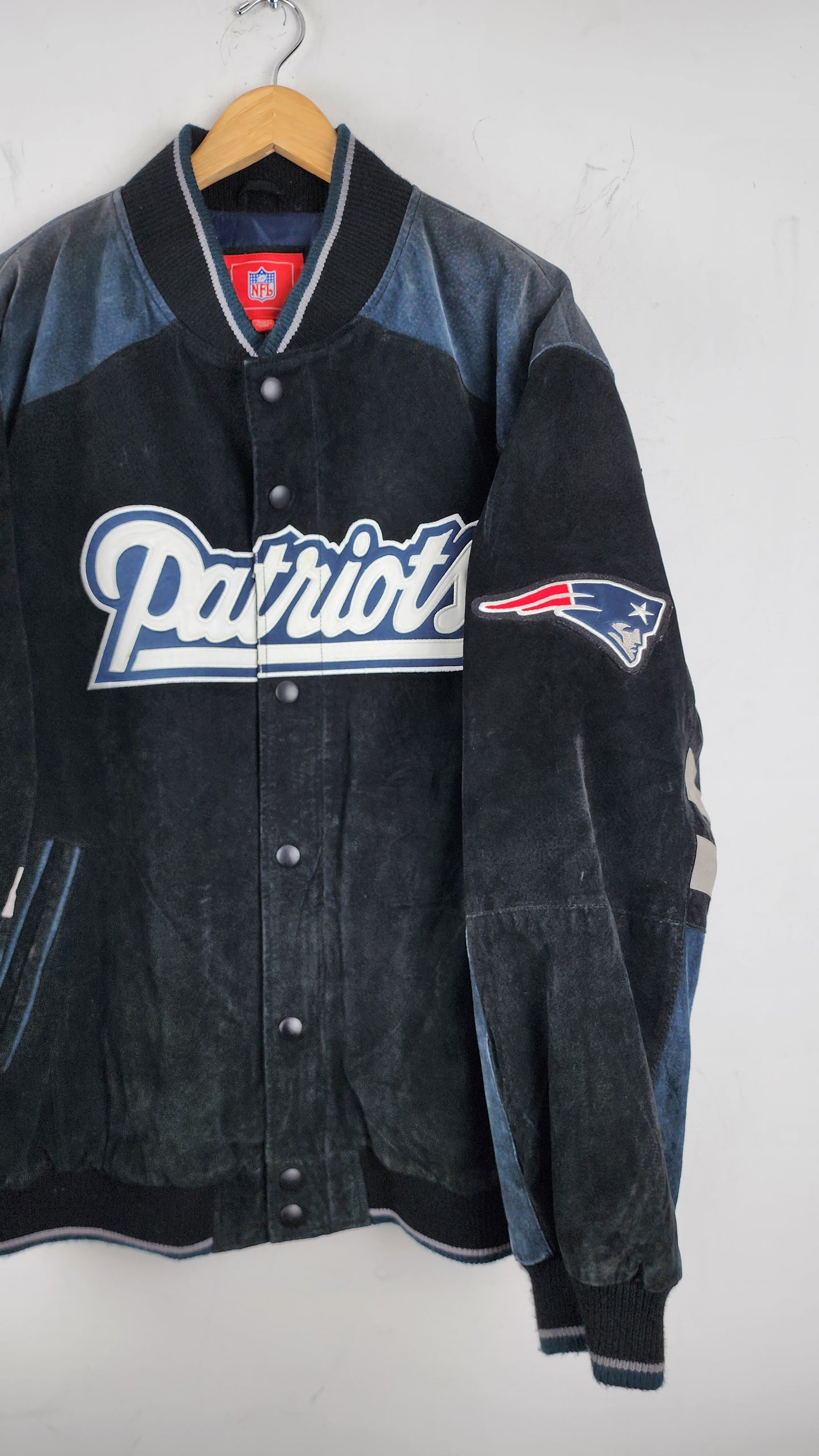 Vintage Patriots NFL Leather Jacket