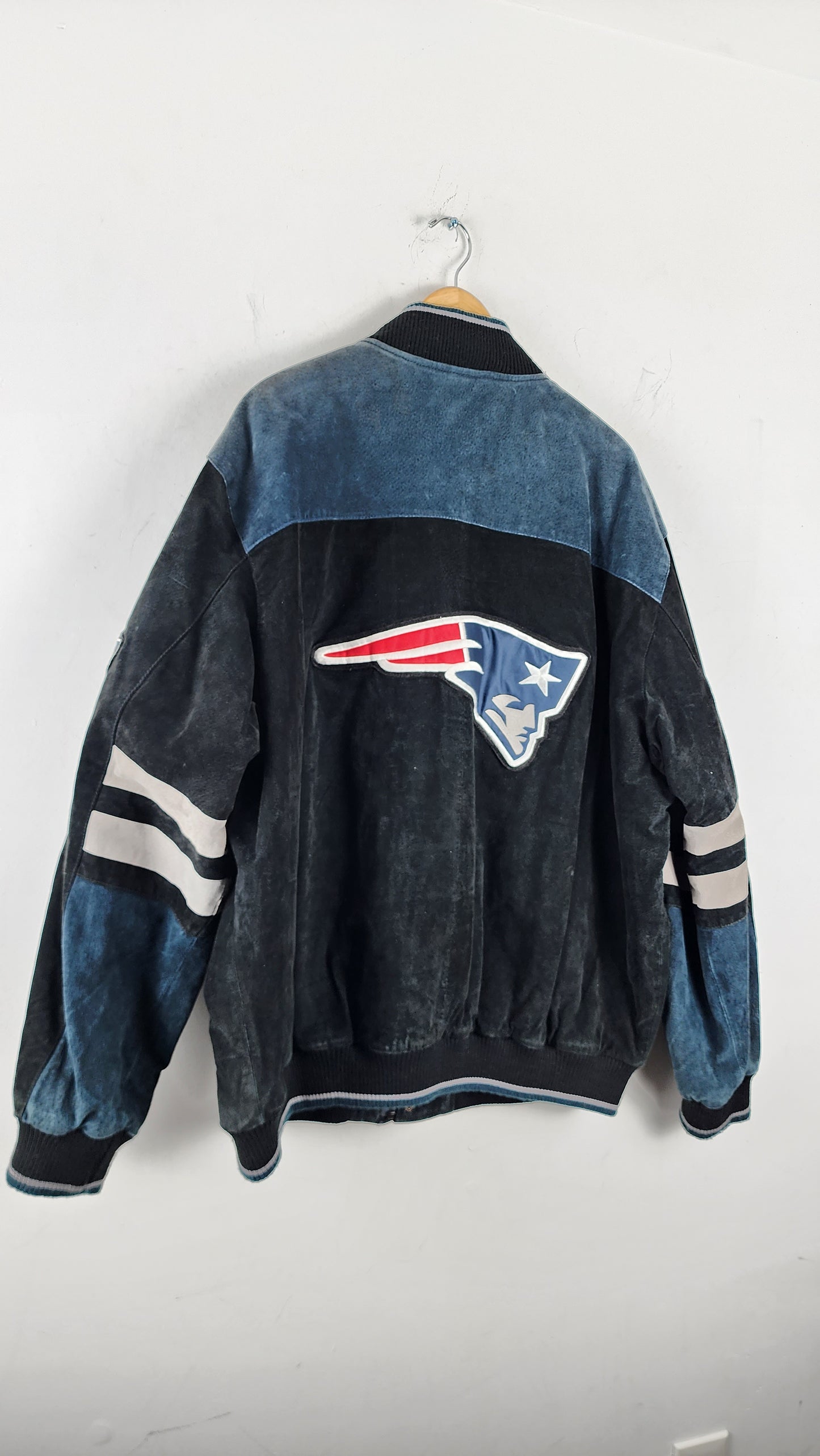 Vintage Patriots NFL Leather Jacket