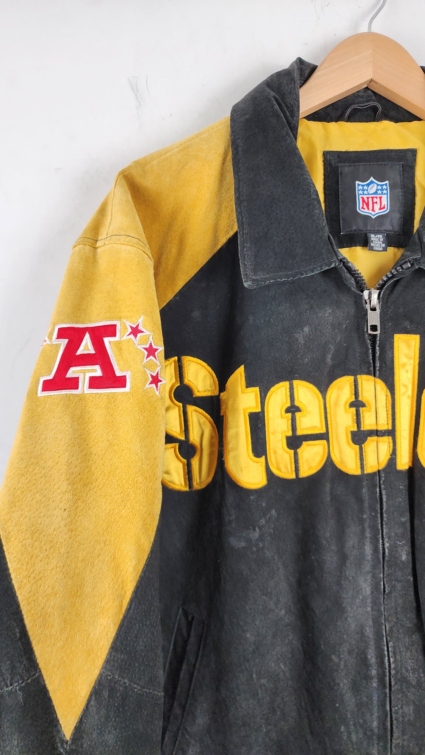 Vintage NFL Steelers Leather Jacket