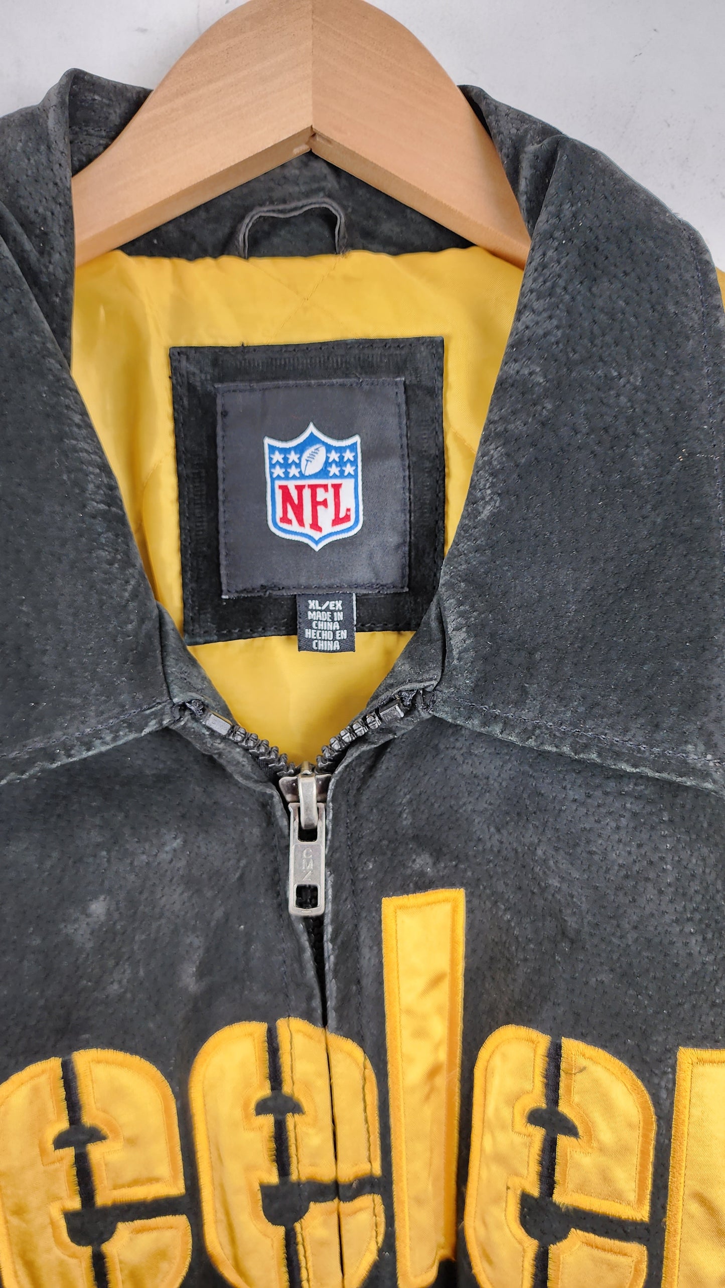 Vintage NFL Steelers Leather Jacket